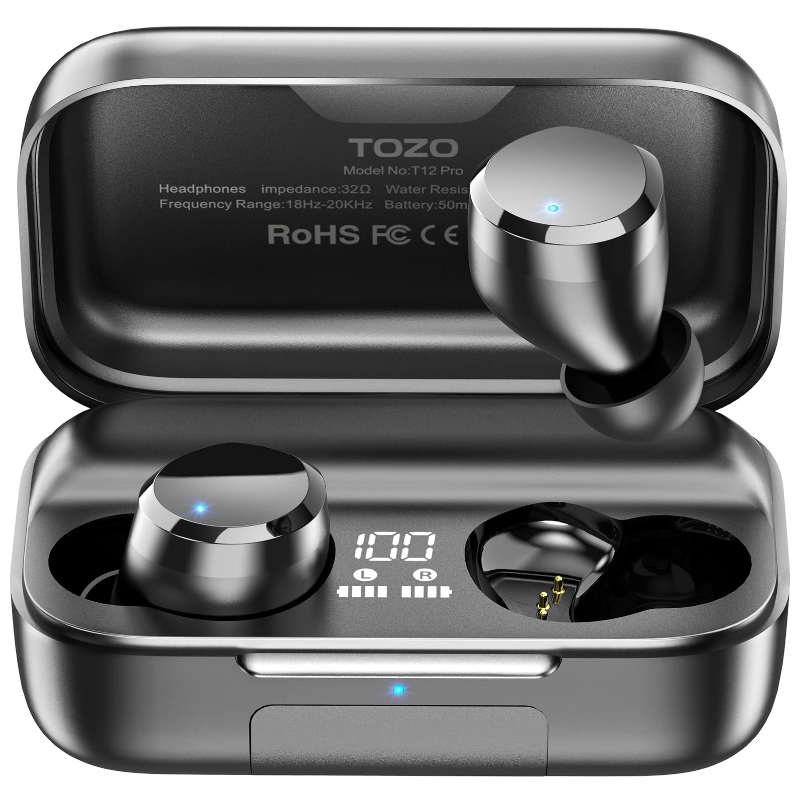 Auriculares Inalámbricos Tozo T12 Pro Bluetooth color Negros - Venta Internacional