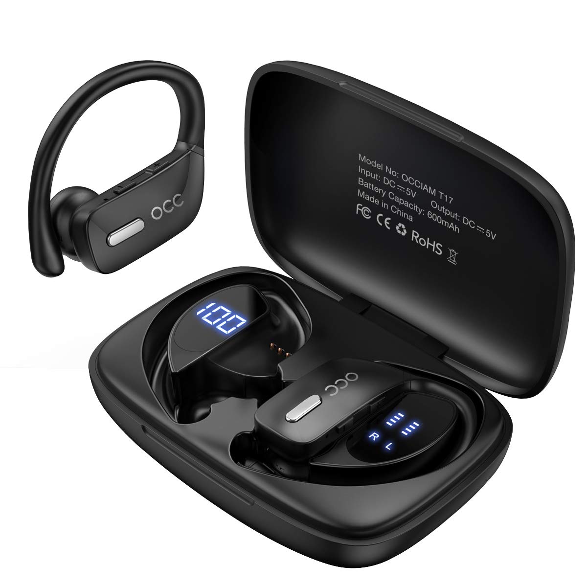 Foto 2 pulgar | Auriculares Inalámbricos Occiam T17 Bluetooth Negros - Venta Internacional