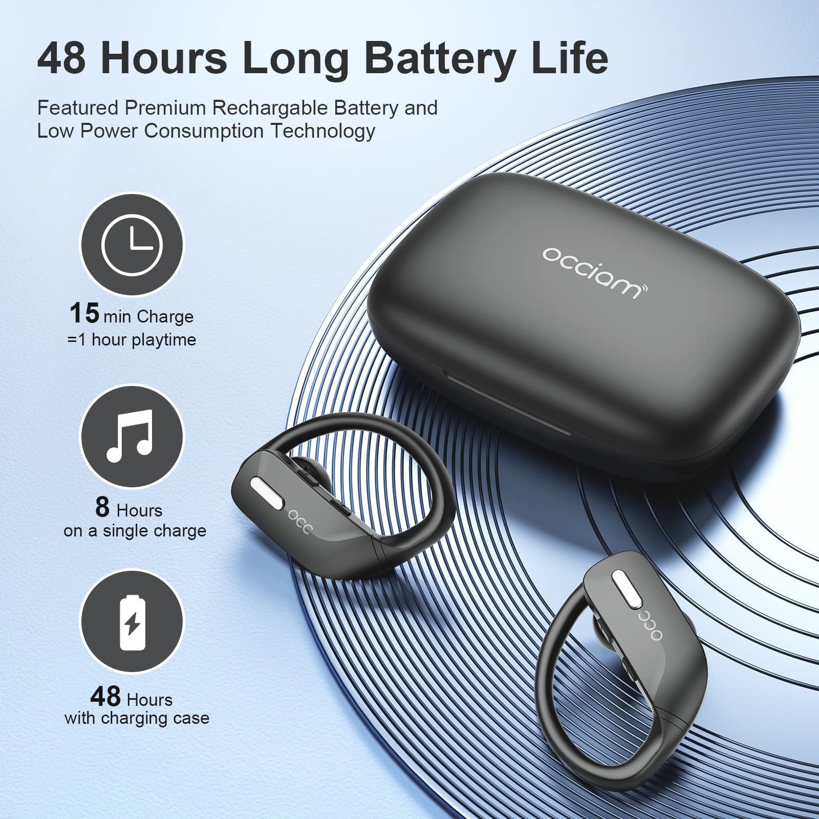 Foto 3 pulgar | Auriculares Inalámbricos Occiam T17 Bluetooth Negros - Venta Internacional