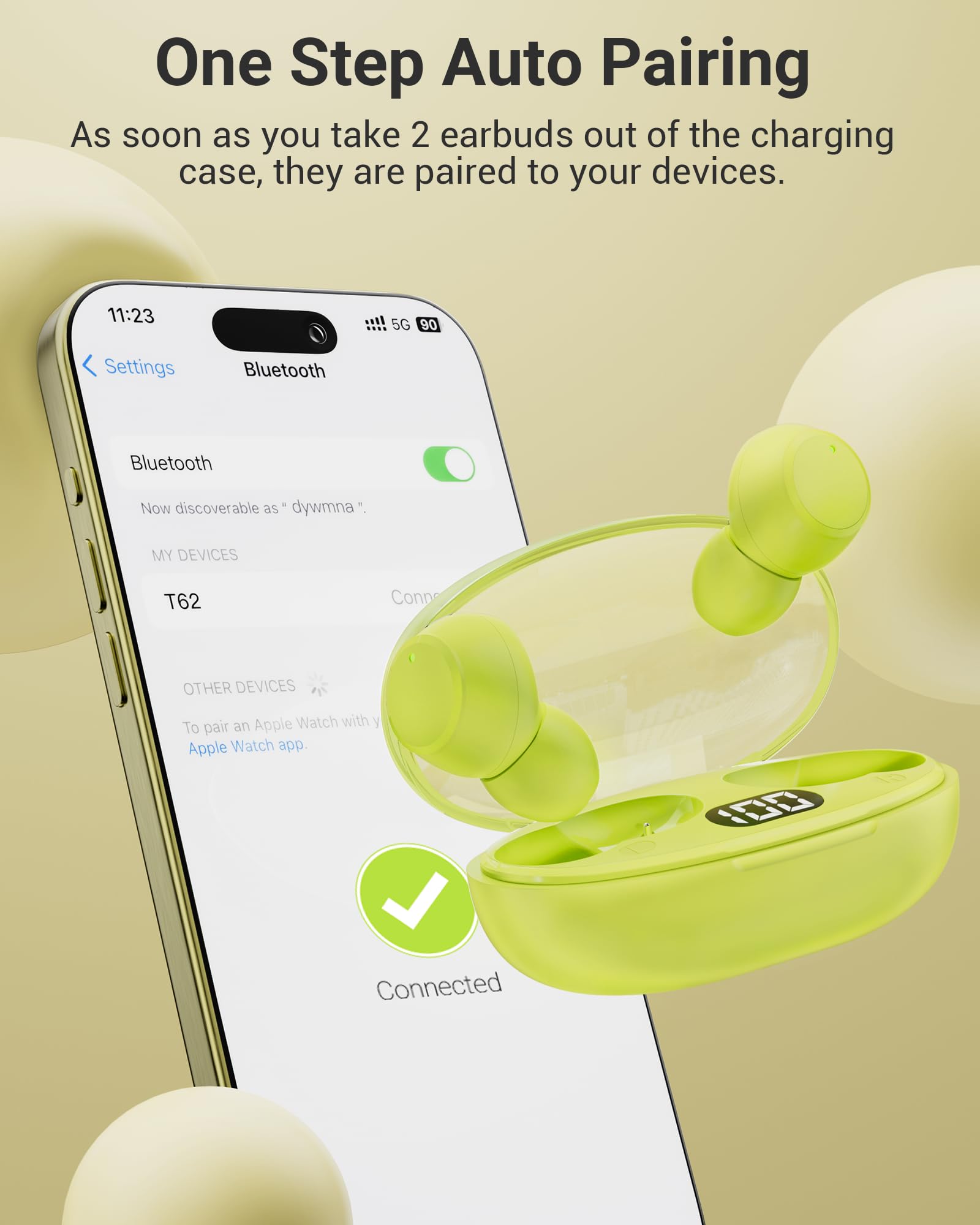 Foto 8 pulgar | Auriculares Inalámbricos Bluetooth Zingbird T62 Impermeables con Funda - Venta Internacional
