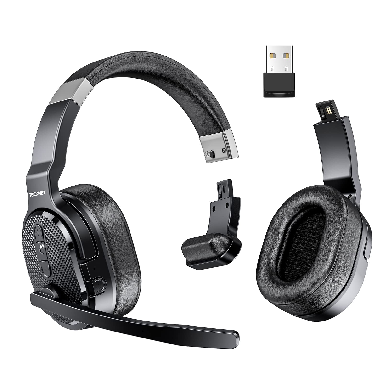 Foto 2 pulgar | Auriculares Bluetooth Trucker Tecknet de Una o Dos Orejas - Venta Internacional