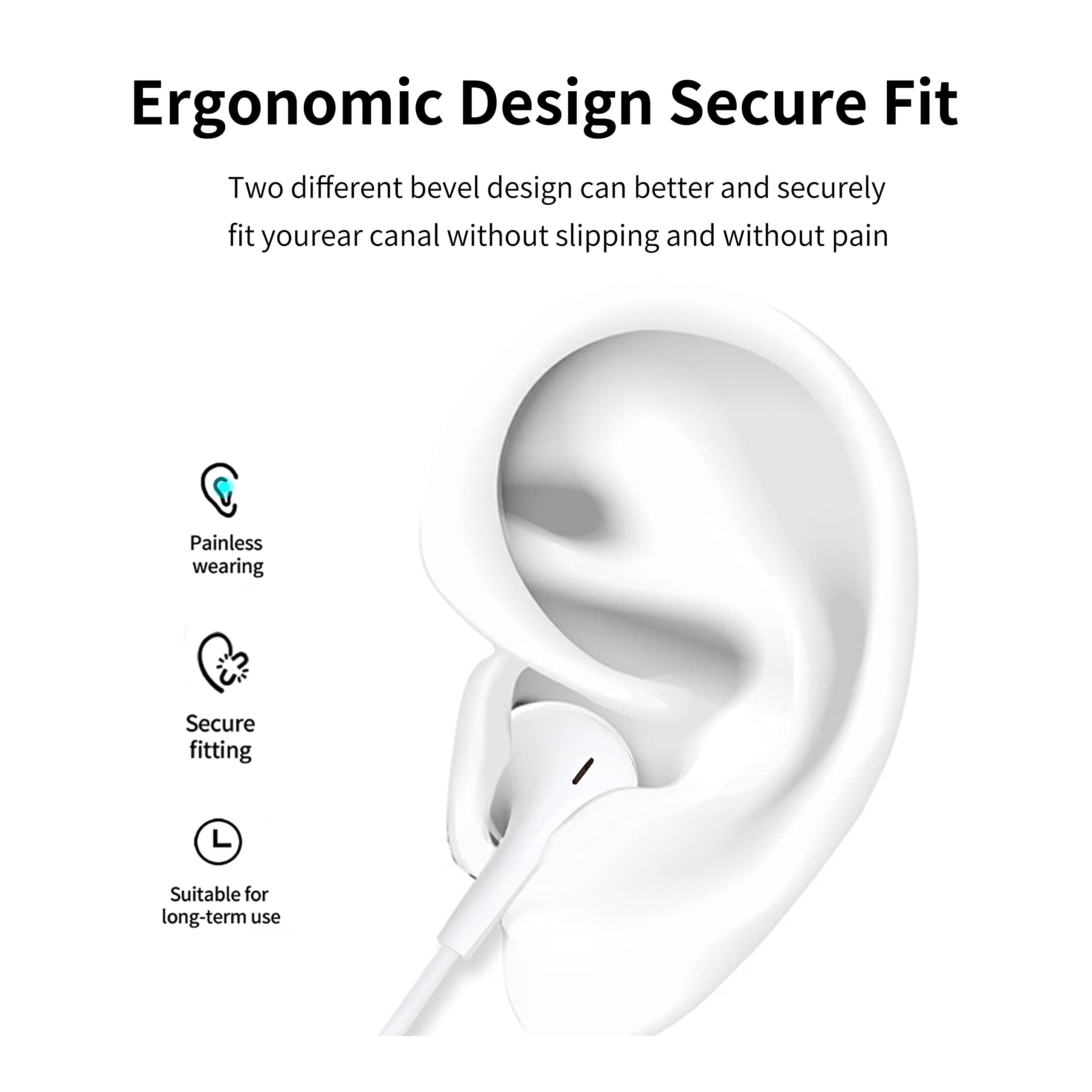 Foto 5 pulgar | Auriculares Con Cable Togkun Con Micrófono Paquete De 2 - Venta Internacional