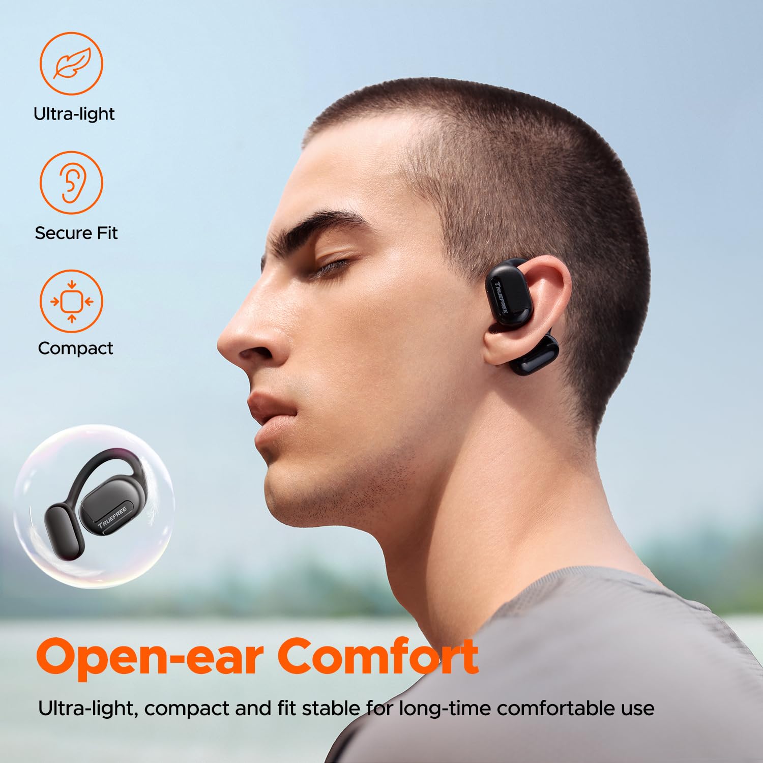 Foto 3 pulgar | Auriculares Inalámbricos De Oído Abierto Truefree O1 Bluetooth 5.3 - Venta Internacional