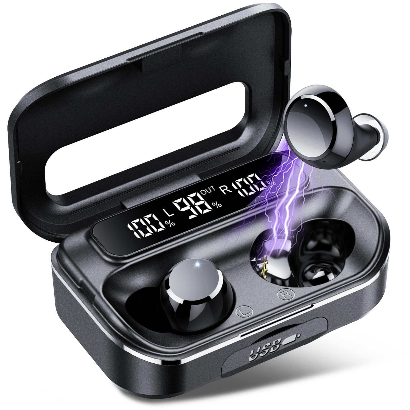 Foto 2 pulgar | Auriculares Inalámbricos Bluetooth Wekily Q26 108h Playtime Con Funda - Venta Internacional