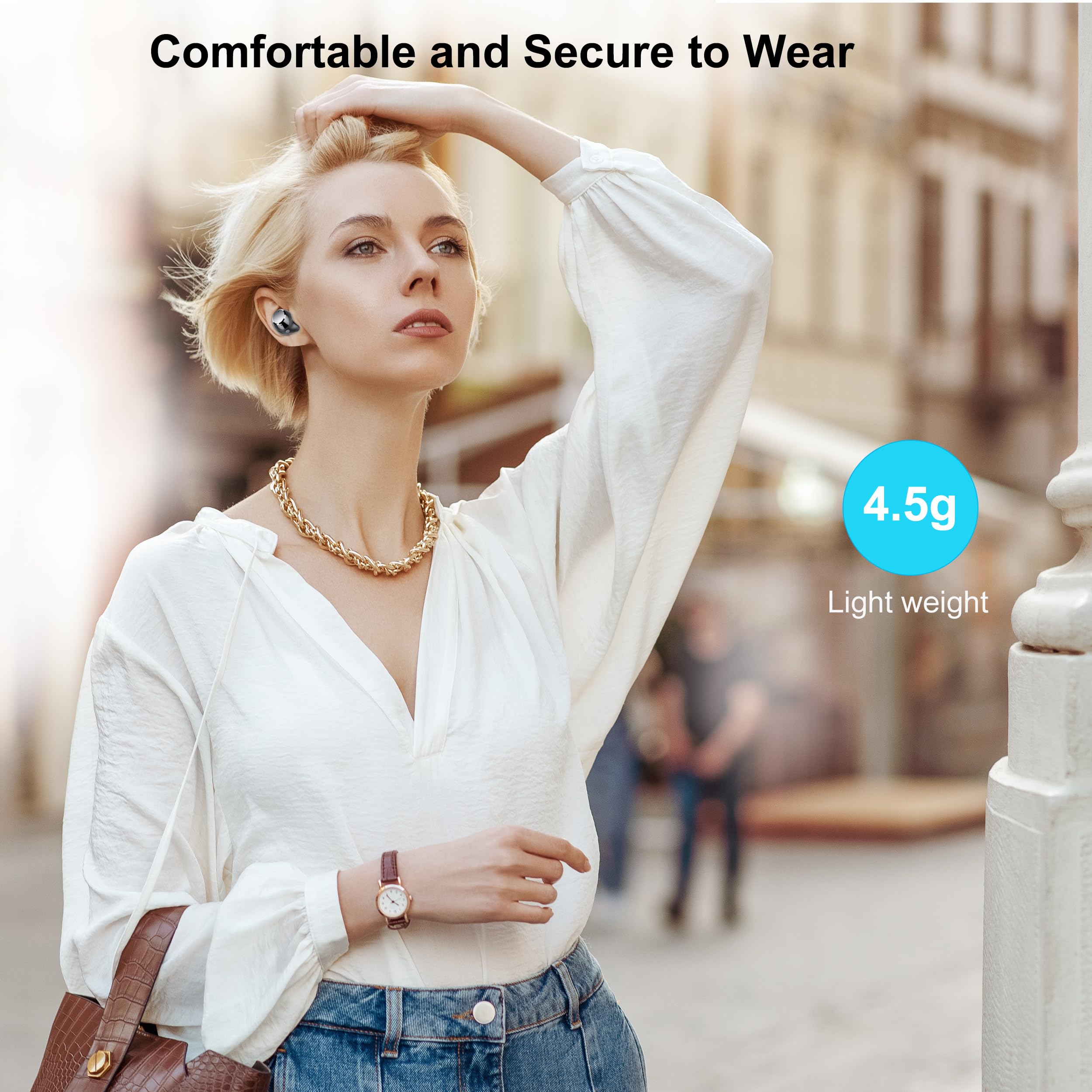 Foto 8 pulgar | Auriculares Inalámbricos Bluetooth Wekily Q26 108h Playtime Con Funda - Venta Internacional