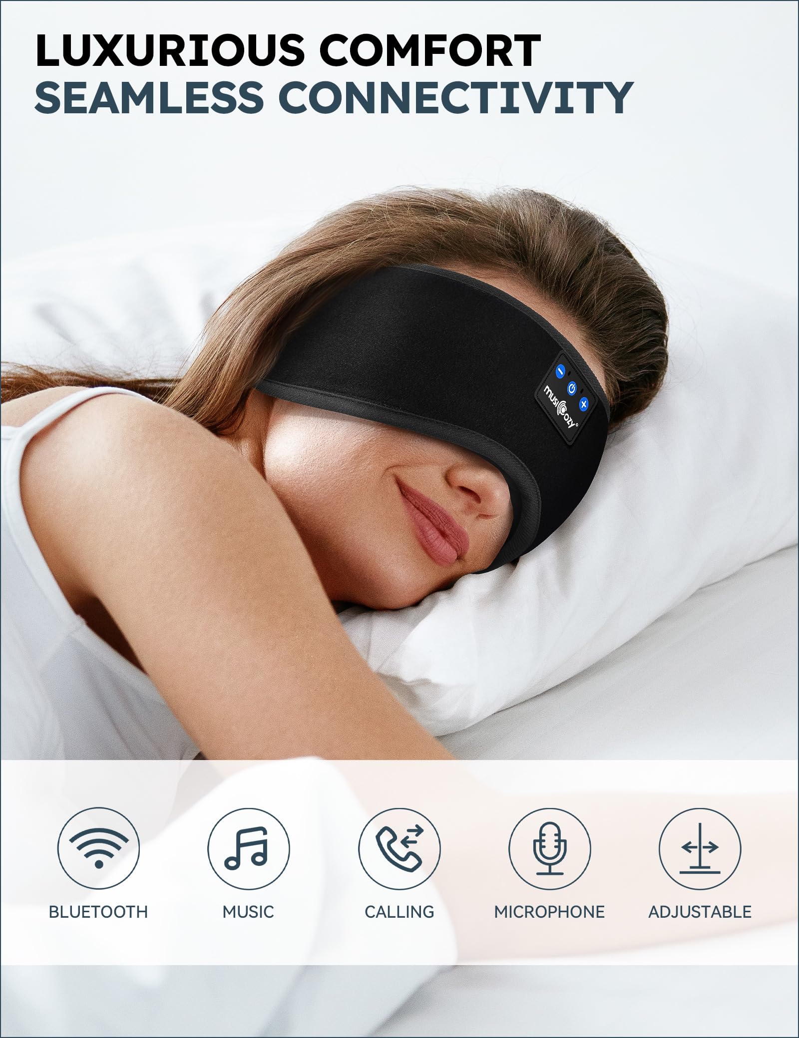 Foto 3 pulgar | Tiara para Dormir Musicozy con Bluetooth-Venta Internacional