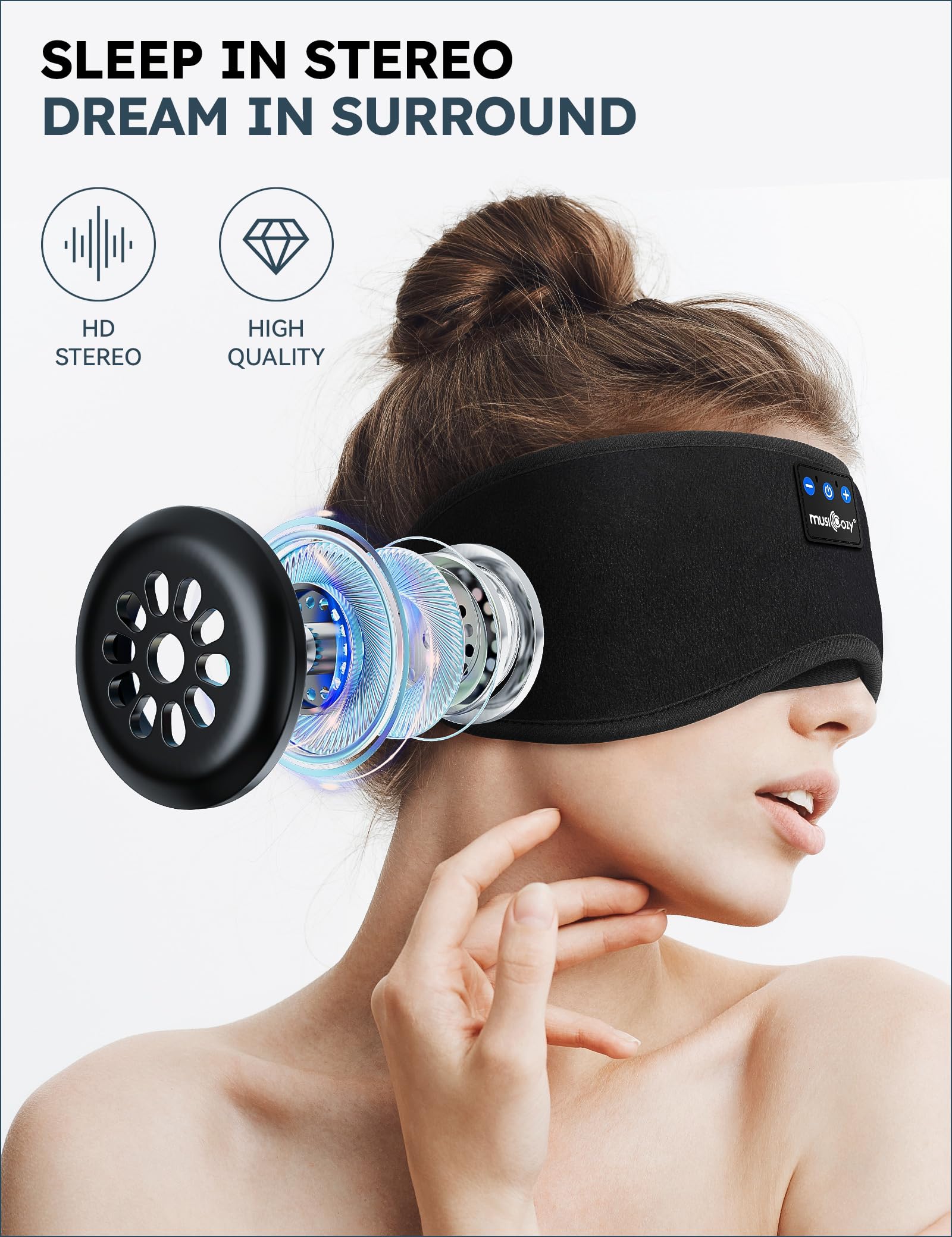 Foto 5 pulgar | Tiara para Dormir Musicozy con Bluetooth-Venta Internacional