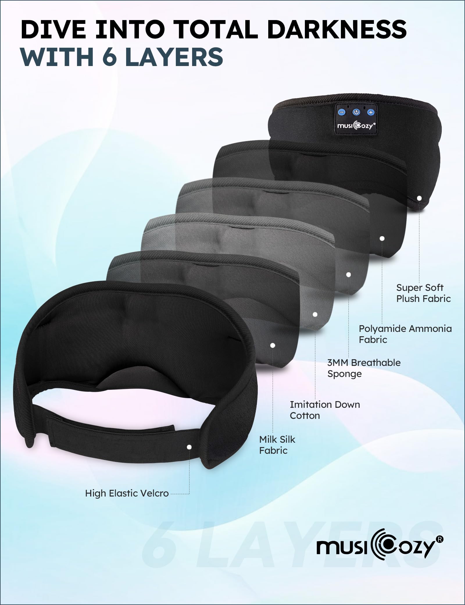 Foto 7 pulgar | Tiara para Dormir Musicozy con Bluetooth-Venta Internacional