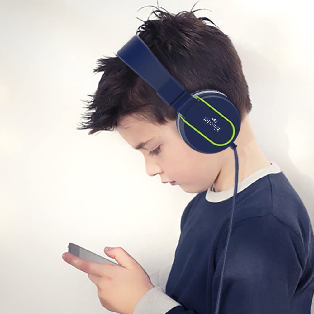 Foto 3 pulgar | Auriculares Elecder I36 Plegables en la Oreja Azul y Verde para Niños - Venta Internacional