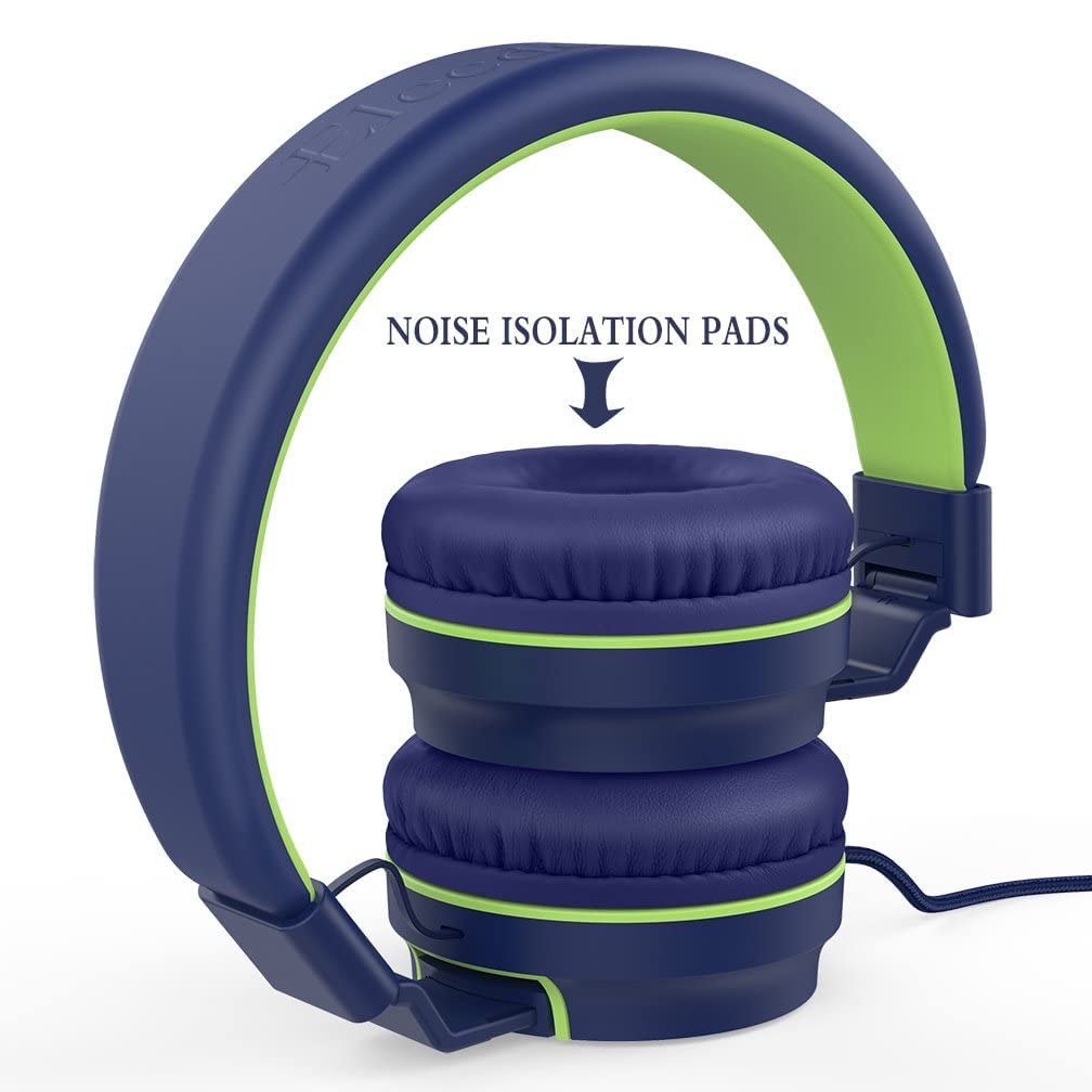 Foto 8 pulgar | Auriculares Elecder I36 Plegables en la Oreja Azul y Verde para Niños - Venta Internacional