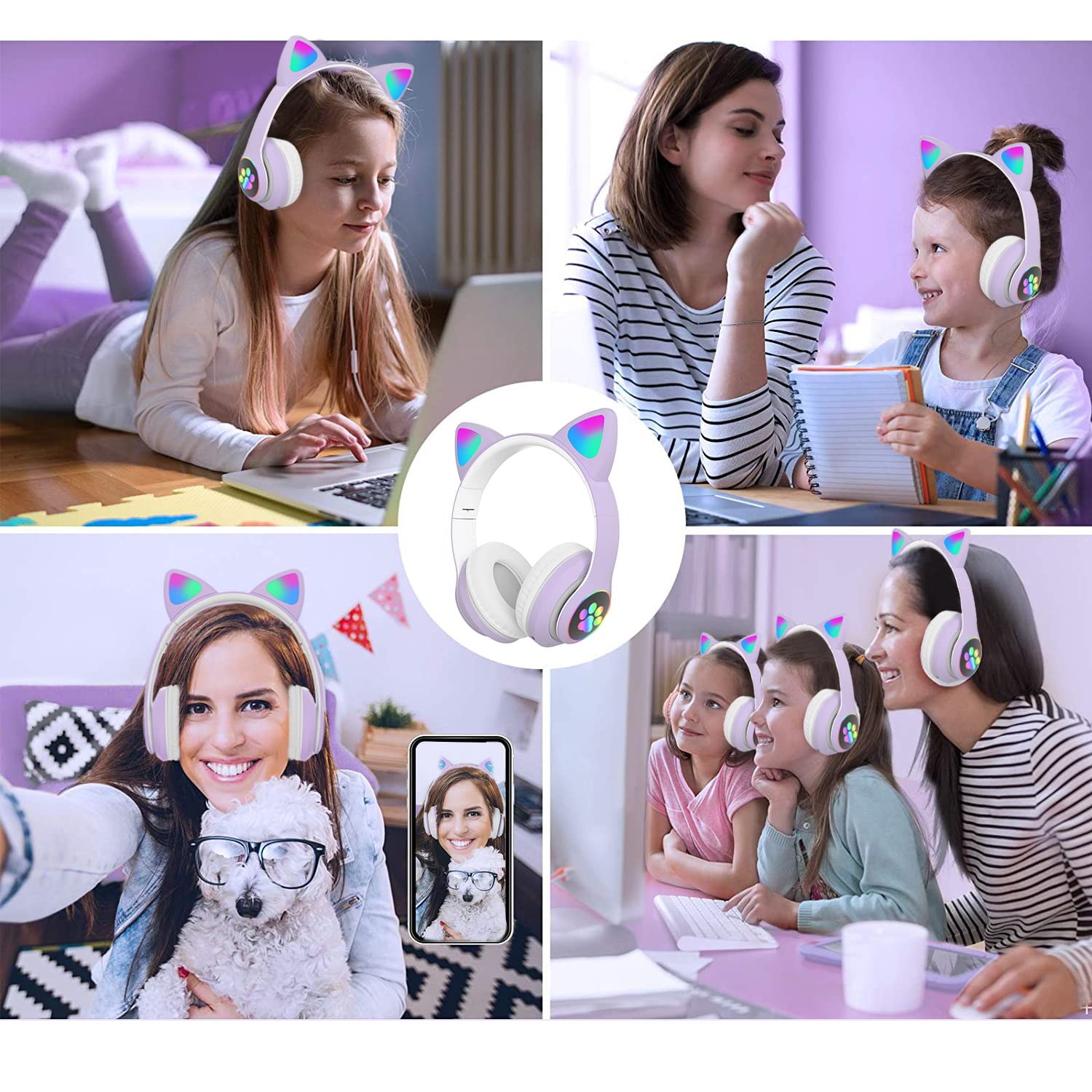 Foto 7 pulgar | Auriculares Supraaurales Inalámbricos Tokani Cat Ear con Micrófono Bluetooth - Venta Internacional