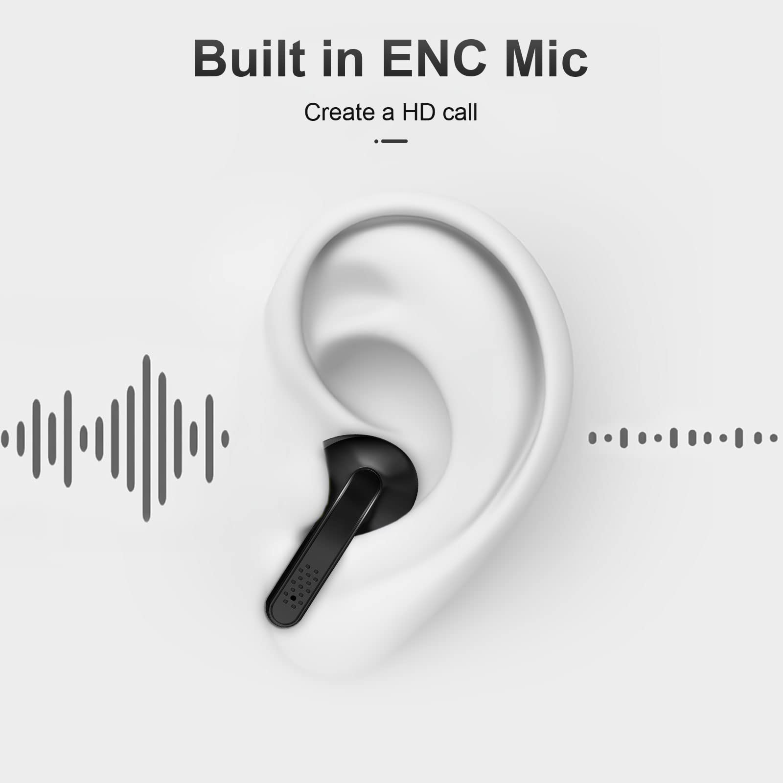 Foto 8 pulgar | Auriculares True Wireless Feans A3 Bluetooth 5.3 con Micrófono Negro - Venta Internacional