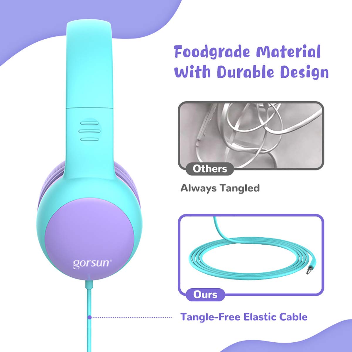 Foto 7 pulgar | Auriculares Gorsun Multicolor de Volumen Limitado para Niños - Venta Internacional