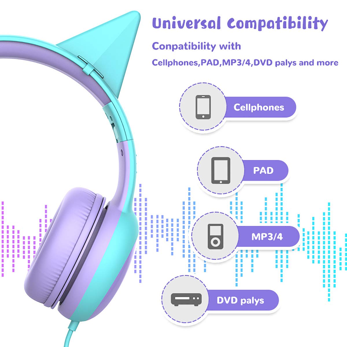 Foto 8 pulgar | Auriculares Gorsun Multicolor de Volumen Limitado para Niños - Venta Internacional