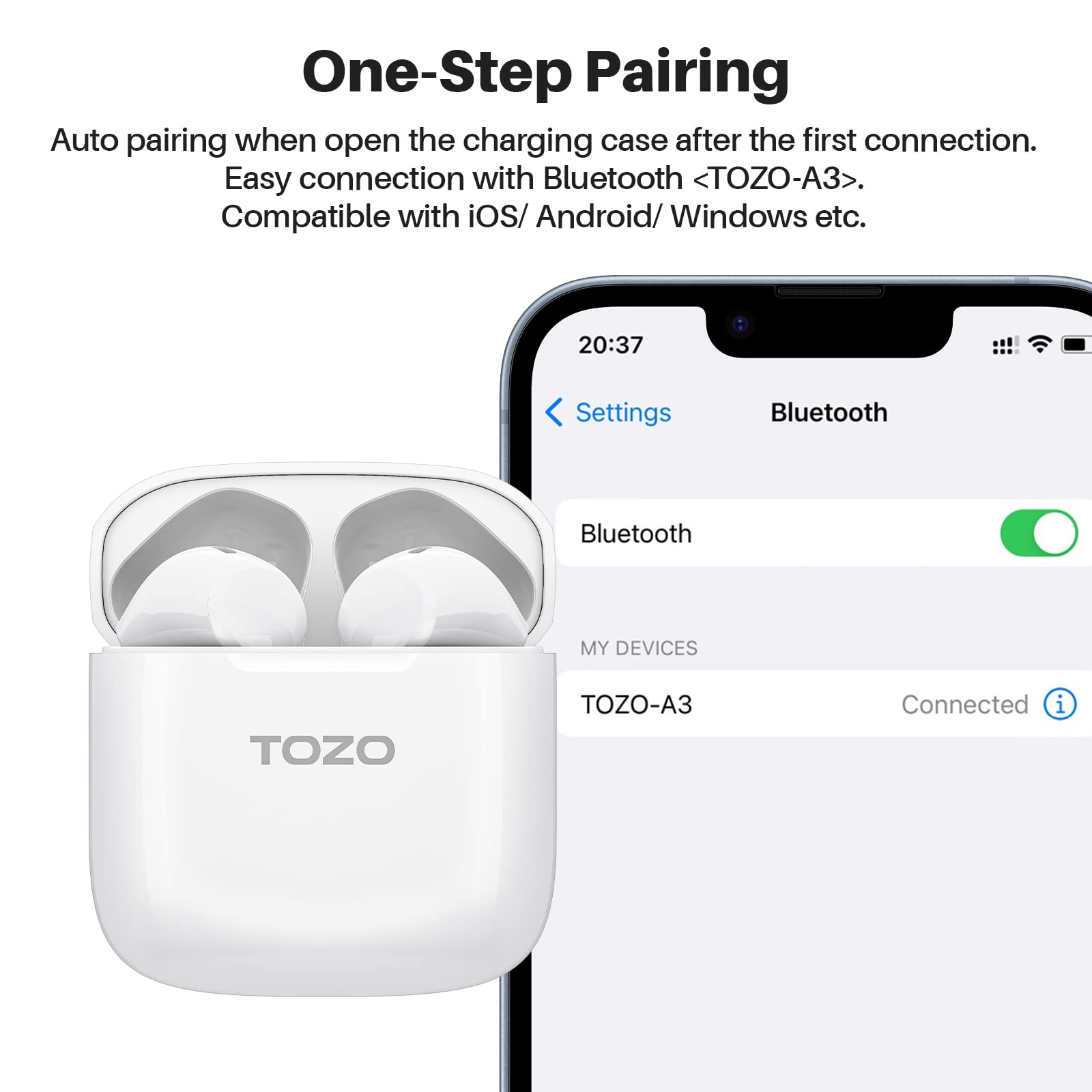 Foto 8 pulgar | Auriculares Inalámbricos Tozo A3 2023 Bluetooth 5.3 Lightweight - Venta Internacional.