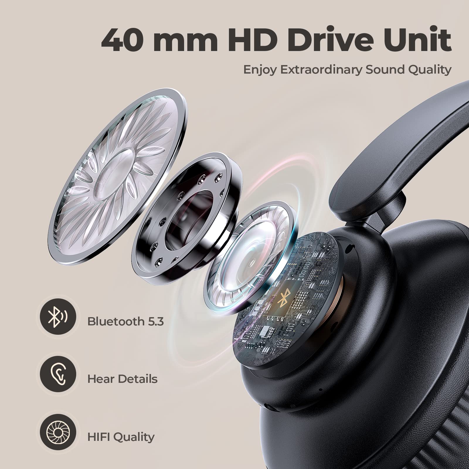 Foto 4 pulgar | Auriculares Inalámbricos Fojep V8 Over Ear 80 Horas De Reproducción - Venta Internacional.