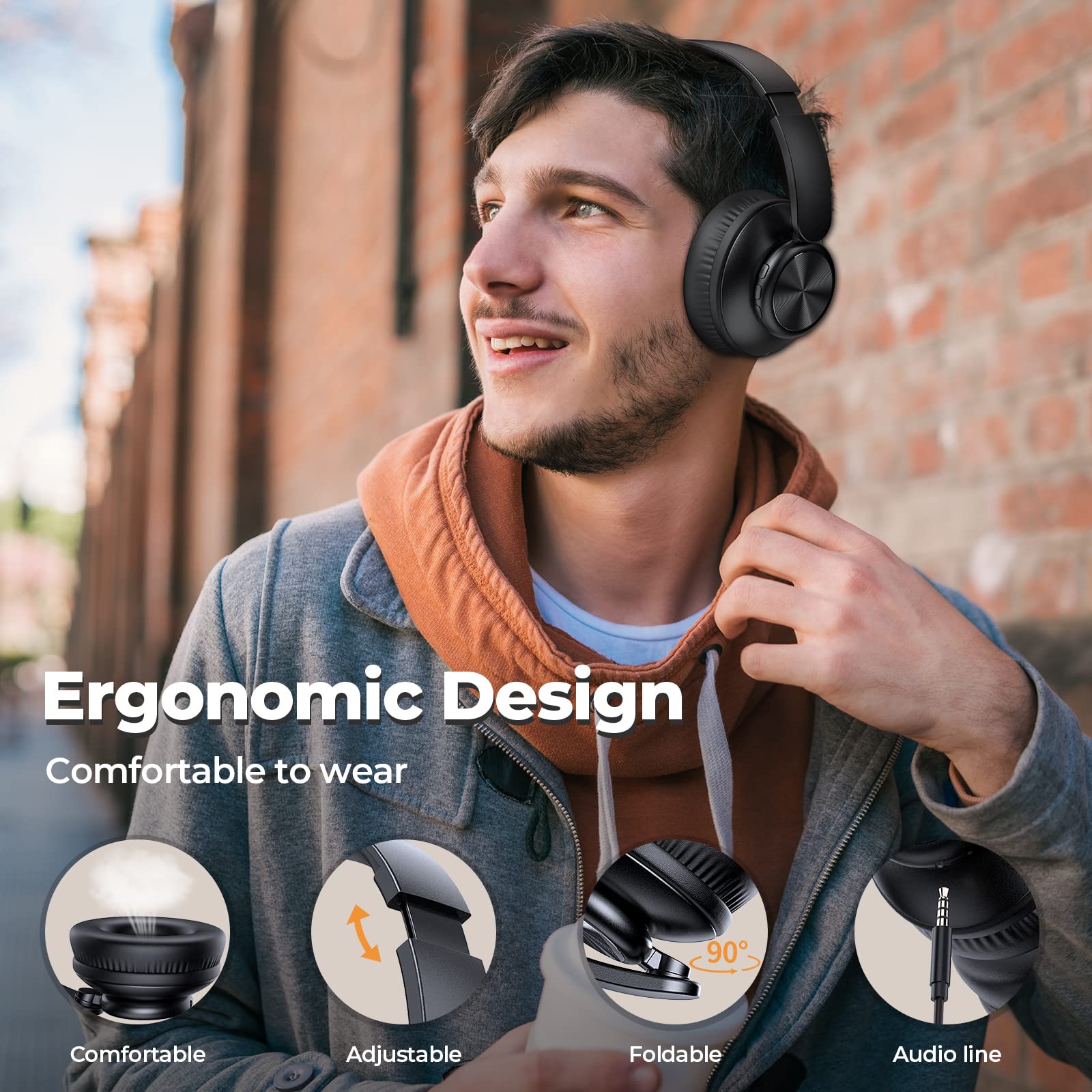 Foto 4 | Auriculares Inalámbricos Fojep V8 Over Ear 80 Horas De Reproducción - Venta Internacional.