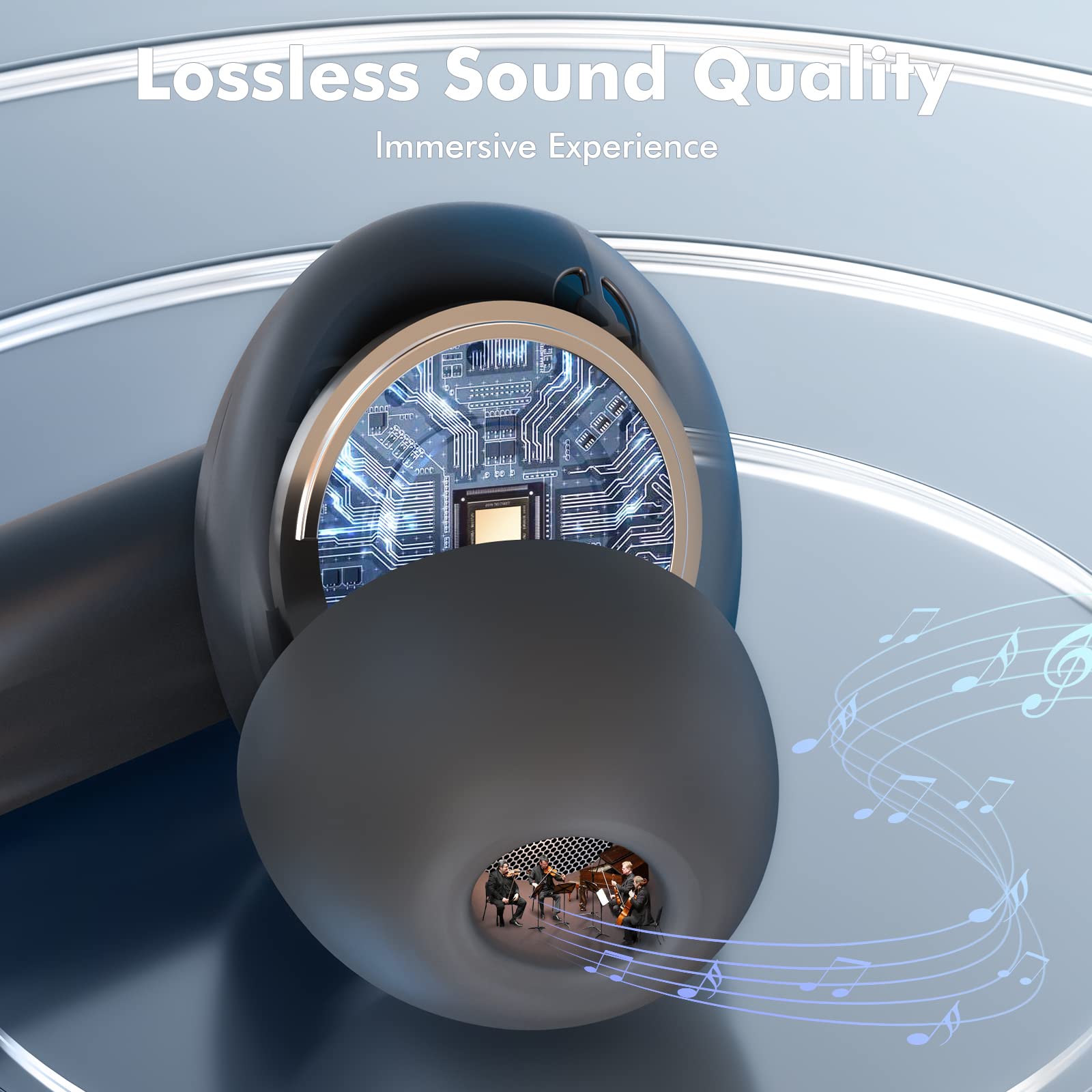 Foto 4 pulgar | Auriculares Inalámbricos Sajawass Bx35 Bluetooth 5.3 50h Playtime - Venta Internacional.