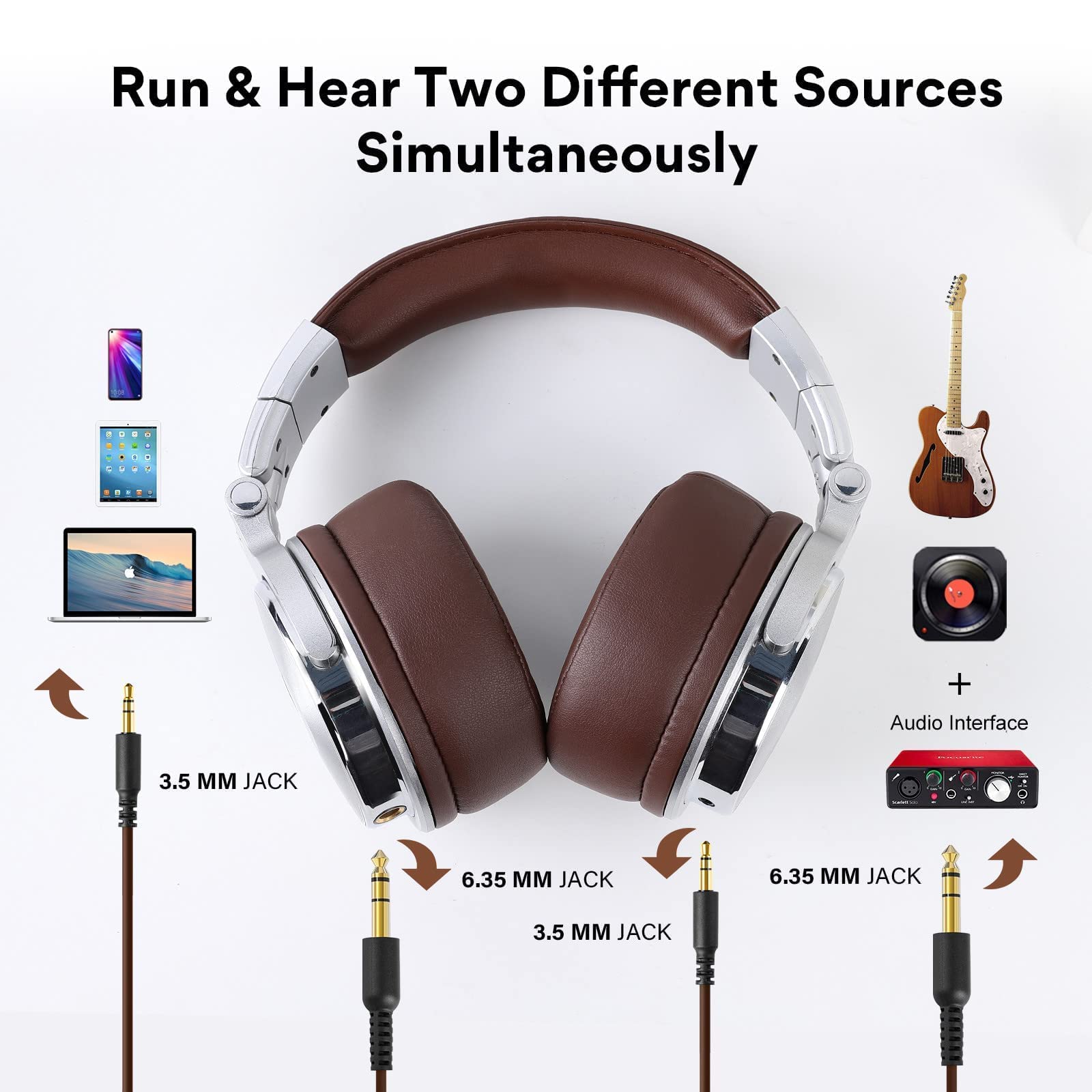 Foto 4 pulgar | Audífonos Inalámbricos Oneodio Cafés con Bluetooth-Venta Internacional
