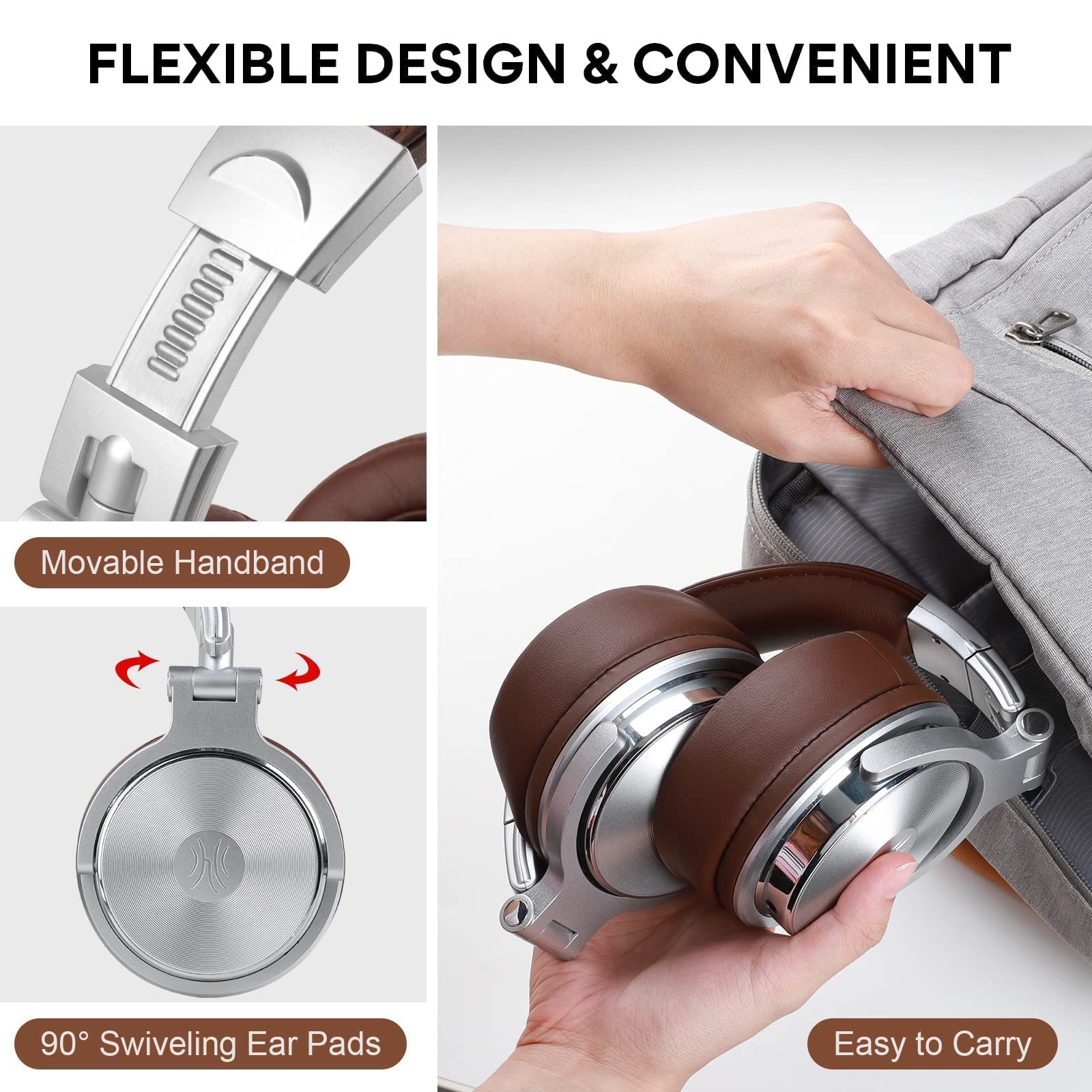 Foto 5 pulgar | Audífonos Inalámbricos Oneodio Cafés con Bluetooth-Venta Internacional