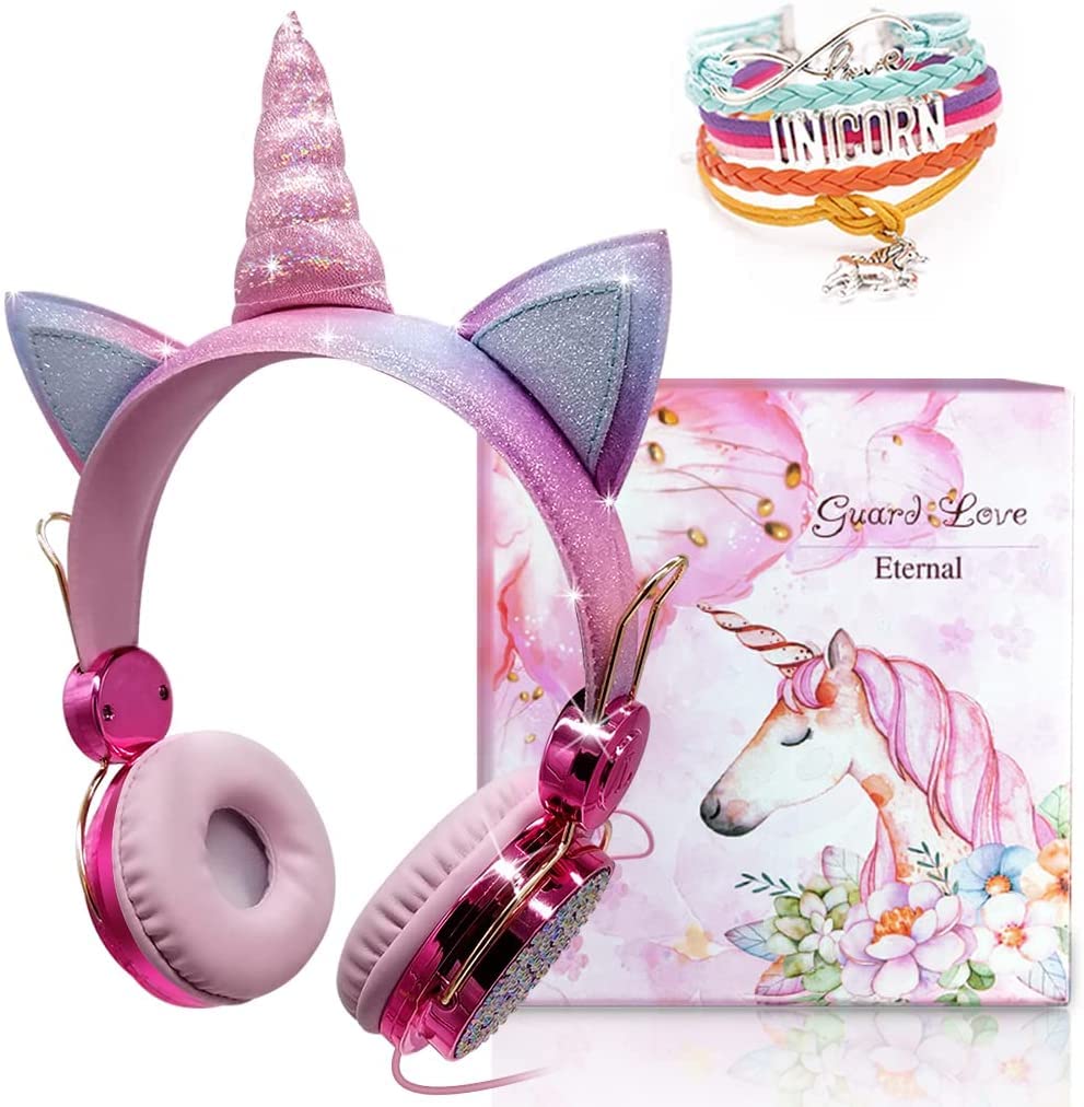 Auriculares Tcjj Unicorn Kids Para Niñas Y Adolescentes Con Micrófono - Venta Internacional.
