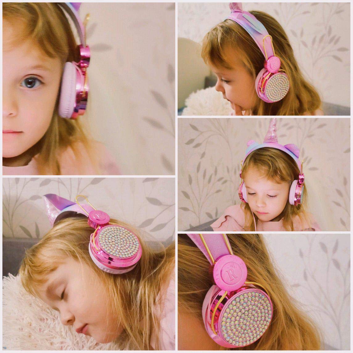 Foto 4 pulgar | Auriculares Tcjj Unicorn Kids Para Niñas Y Adolescentes Con Micrófono - Venta Internacional.