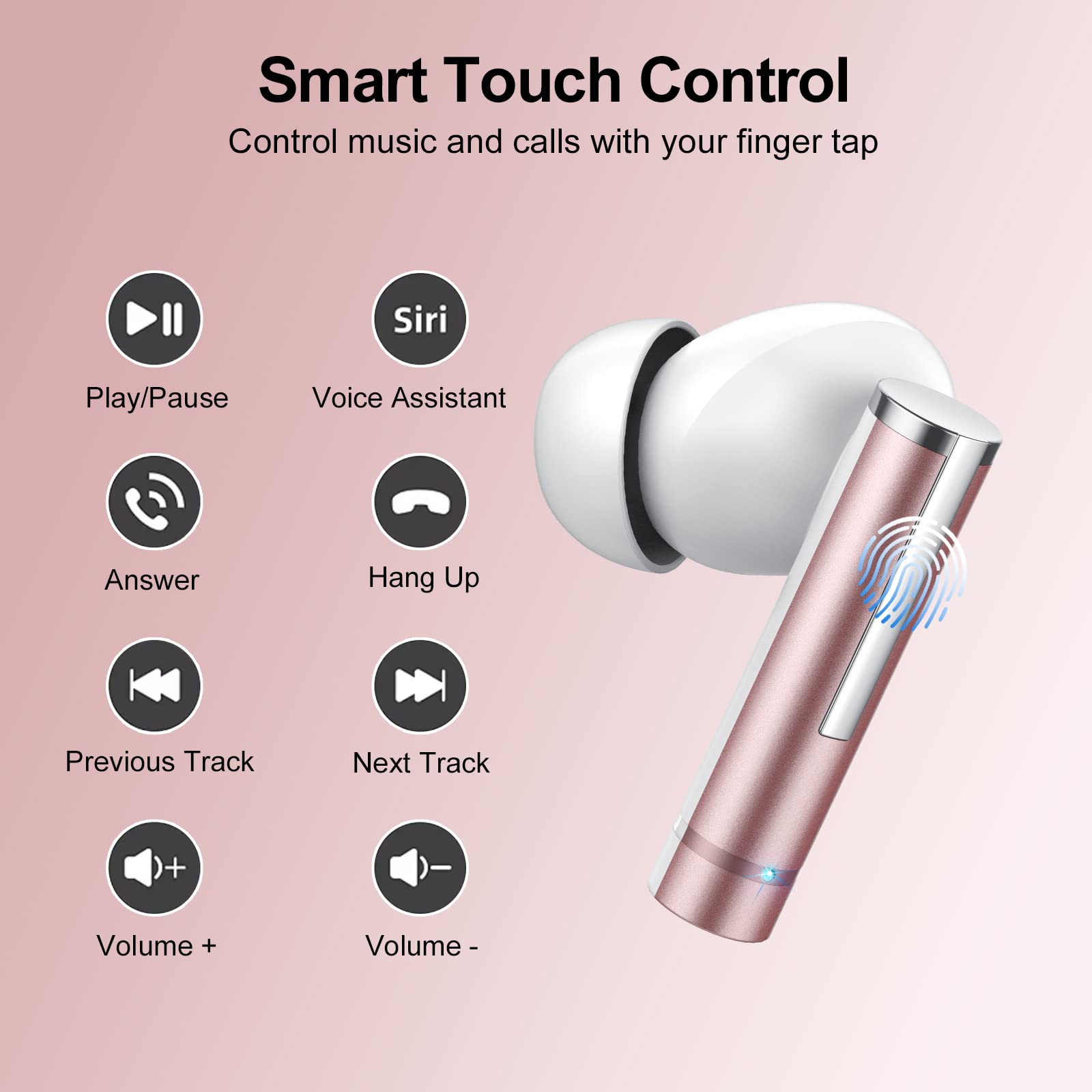 Foto 4 | Auriculares Inalámbricos Lekaby X35 Bluetooth 5.3 40 Horas Ip7 Rosa - Venta Internacional.