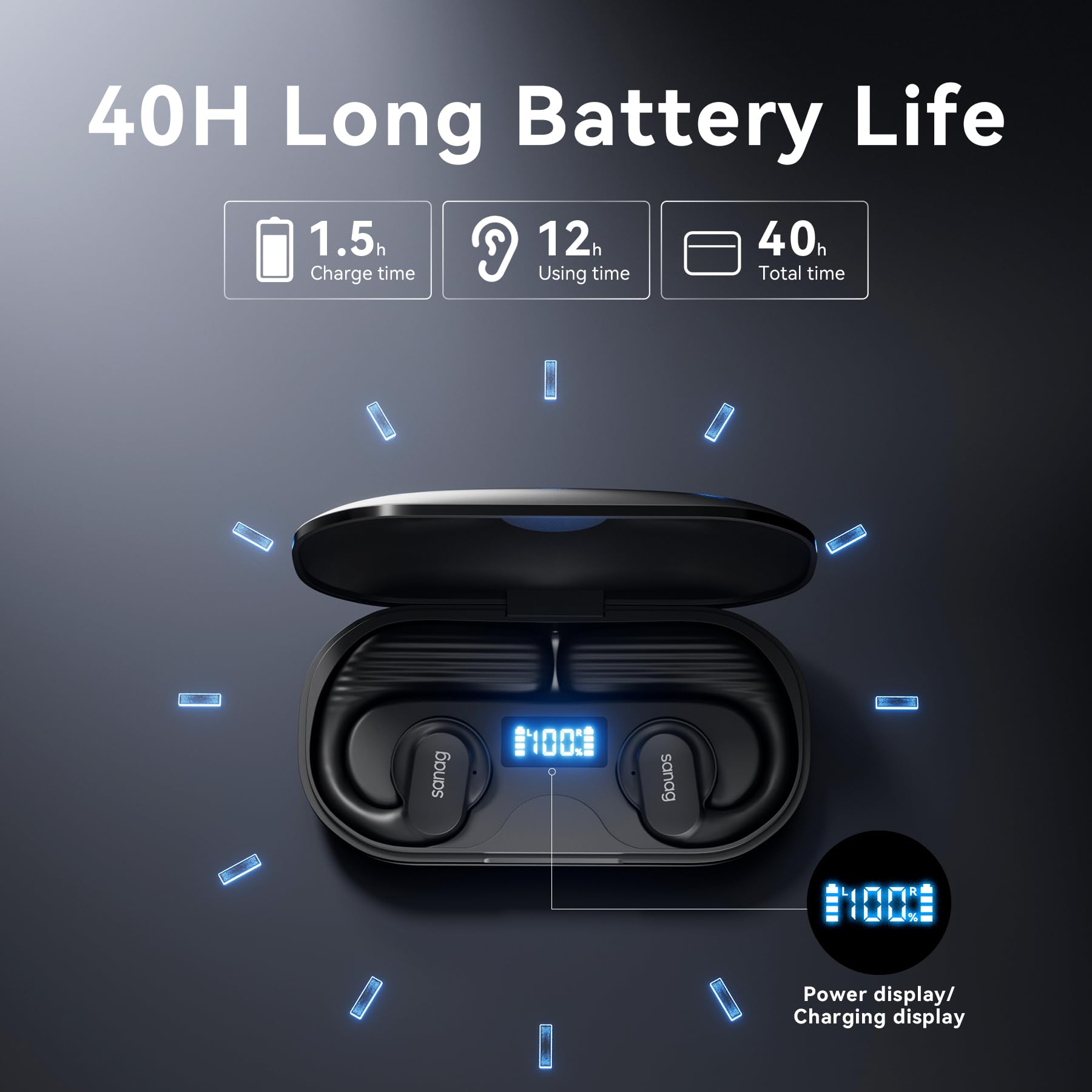 Foto 4 | Auriculares Abiertos Sanag Wireless Bluetooth 5.3 Con Funda - Venta Internacional.