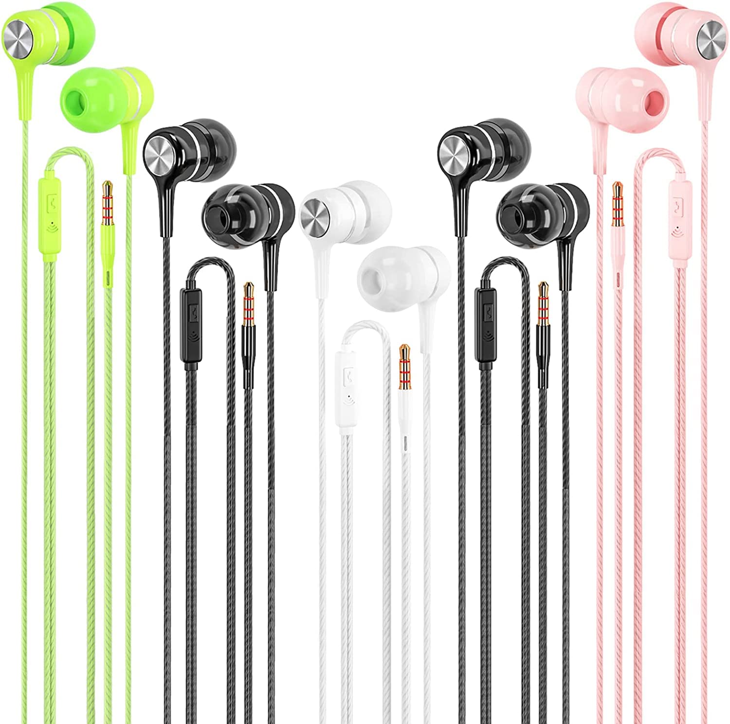 Auriculares Con Cable Lwzcam Con Micrófono, Paquete De 5, Alta Calidad De Sonido - Venta Internacional.