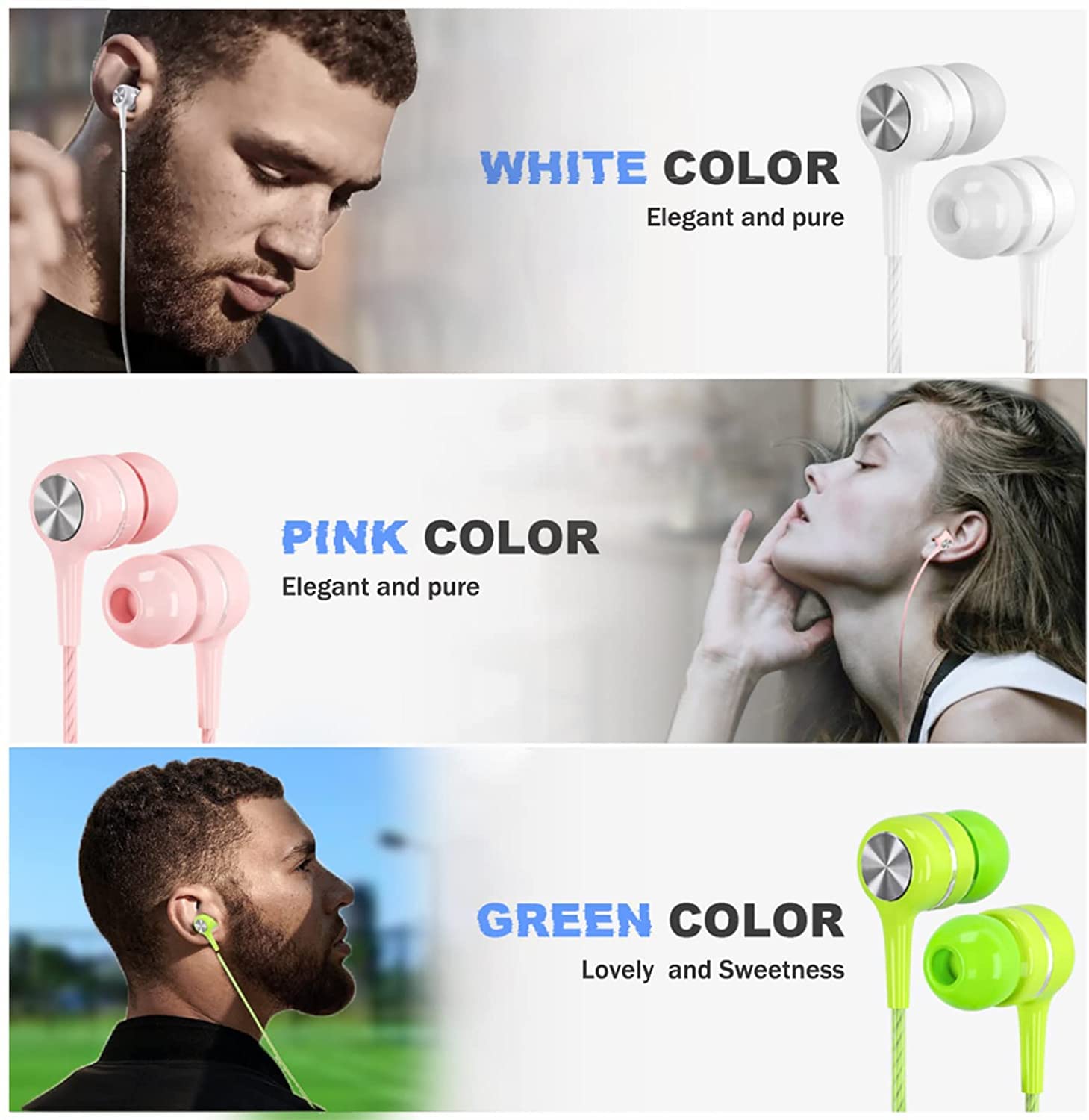 Foto 4 pulgar | Auriculares Con Cable Lwzcam Con Micrófono, Paquete De 5, Alta Calidad De Sonido - Venta Internacional.
