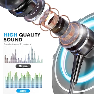 Foto 5 | Auriculares Con Cable Lwzcam Con Micrófono, Paquete De 5, Alta Calidad De Sonido - Venta Internacional.
