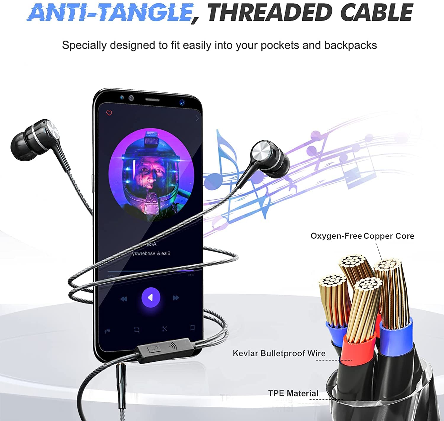 Foto 8 pulgar | Auriculares Con Cable Lwzcam Con Micrófono, Paquete De 5, Alta Calidad De Sonido - Venta Internacional.