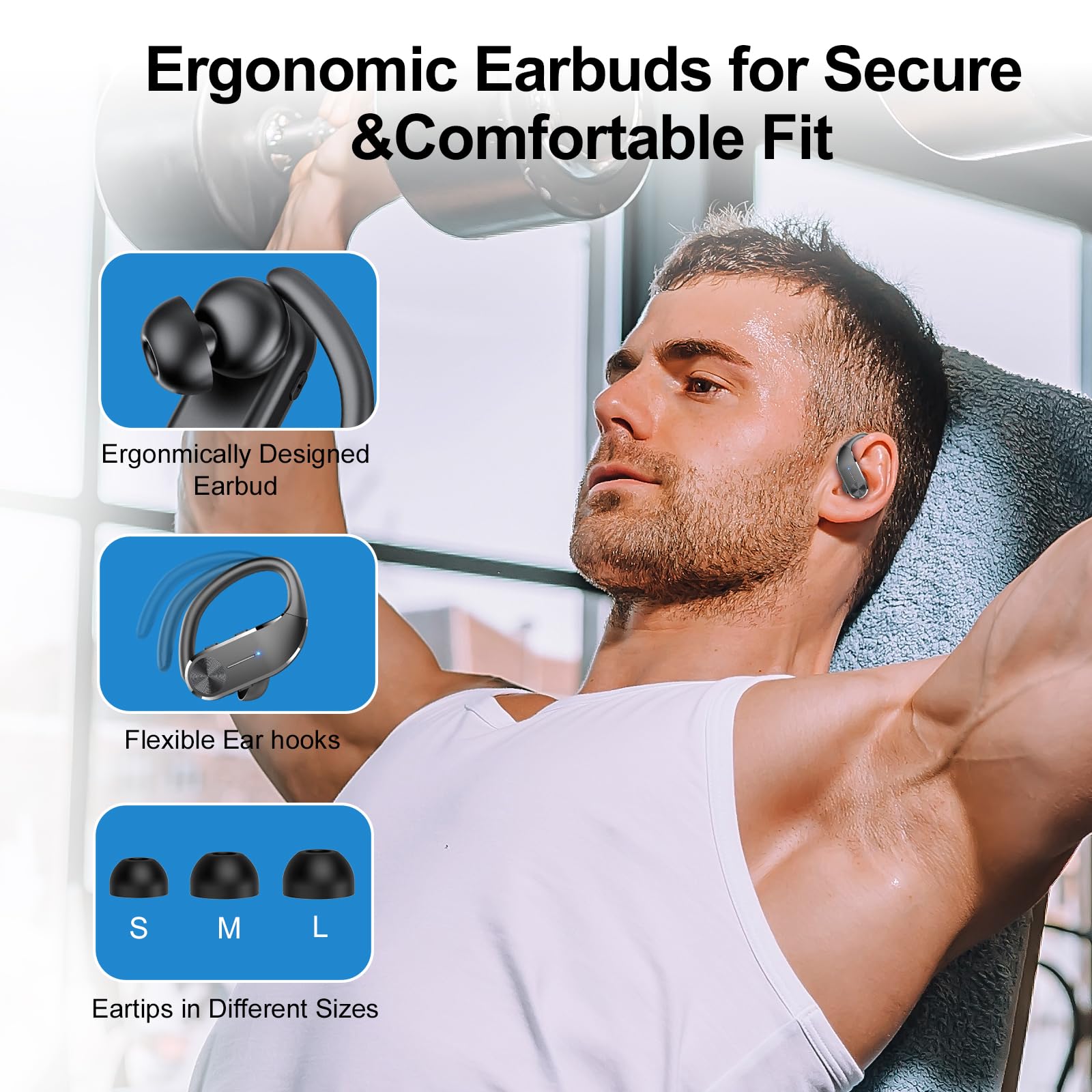 Foto 8 pulgar | Auriculares Inalámbricos Hadbleng Auriculares Bluetooth 5.3 60hrs Playt - Venta Internacional.