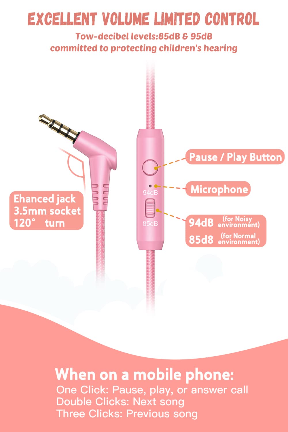 Foto 4 pulgar | Auriculares New Bee Kh20 Kids Con Micrófono De Volumen Limitado - Venta Internacional.