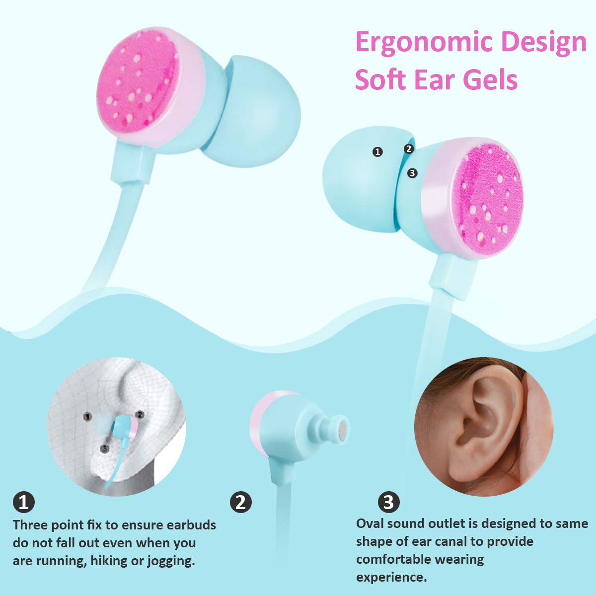 Foto 3 pulgar | Auriculares Qearfun Donut Para Niños Con Micrófono Y Funda - Venta Internacional.