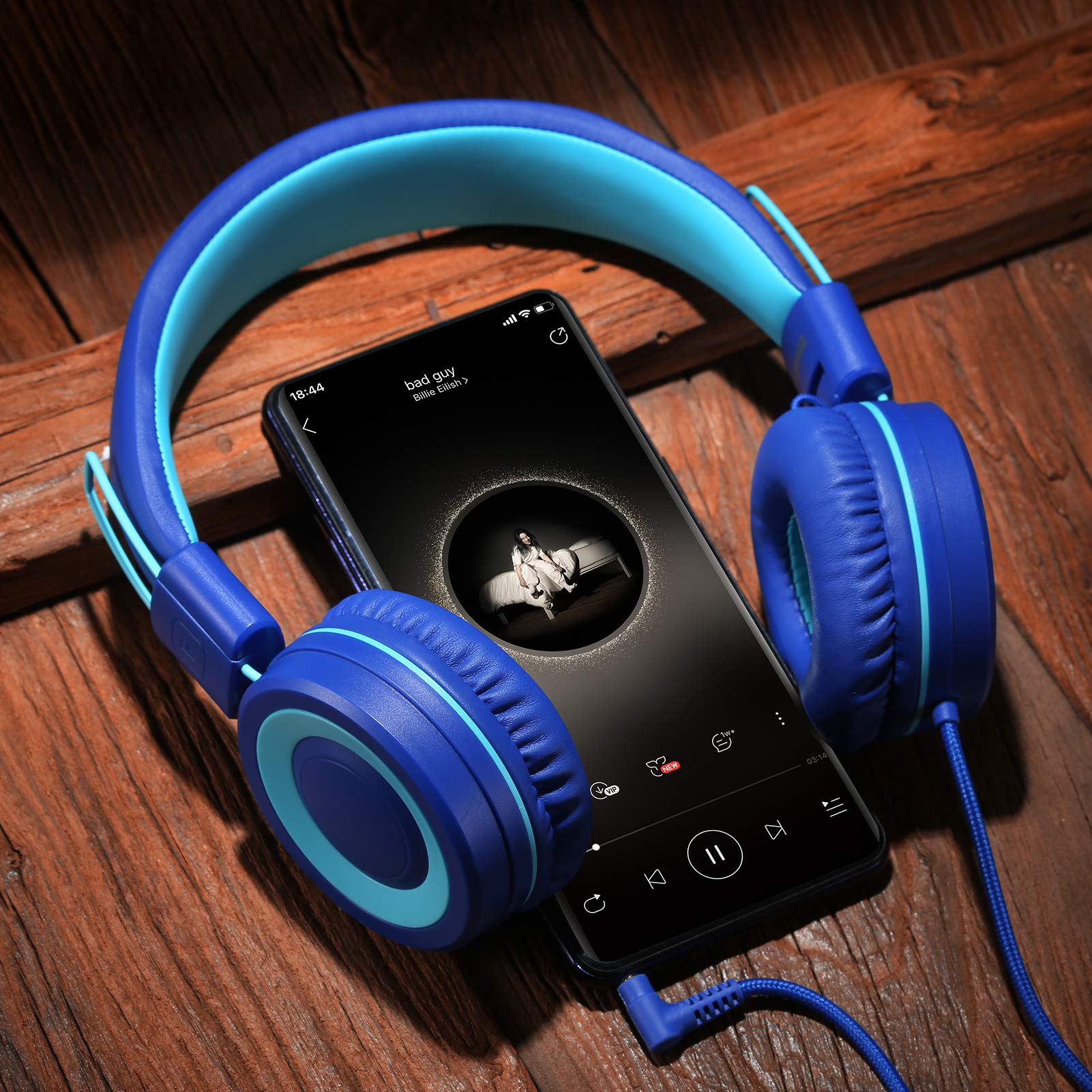 Foto 8 pulgar | Auriculares Estéreo Para Niños Powmee P10 Con Micrófono Ajustable, Color Azul - Venta Internacional.