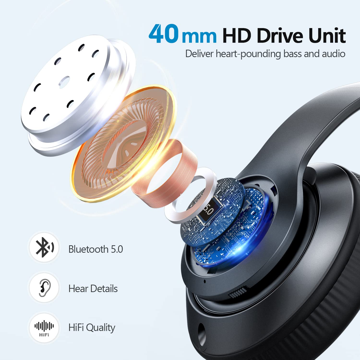 Foto 5 pulgar | Audífonos Inalámbricos Tuitager Negros con Bluetooth-Venta Internacional