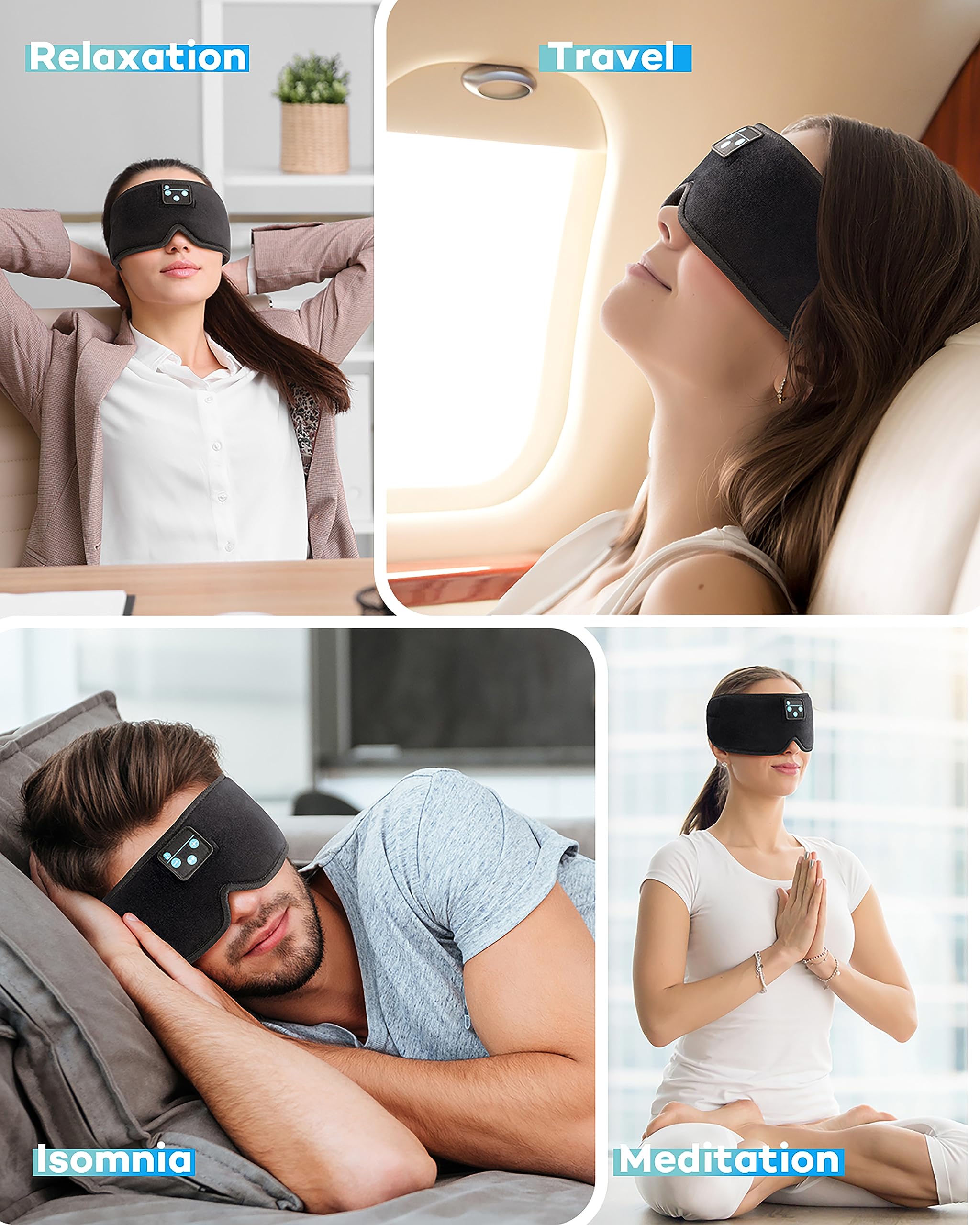 Foto 7 pulgar | Auriculares Para Dormir, Máscara Para Ojos Ezona 3d, Con Bloqueo De Luz Inalámbrico - Venta Internacional.