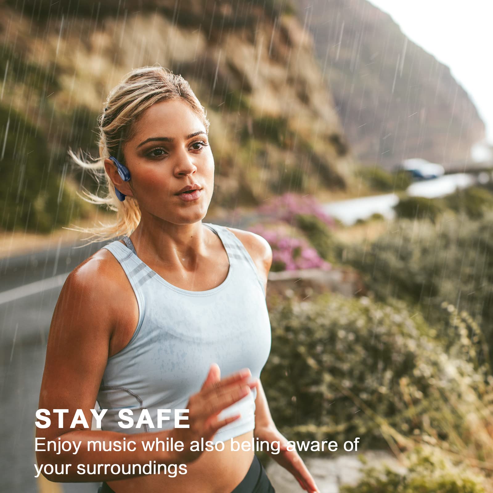 Foto 5 pulgar | Audífonos Deportivos Panadia Azules con Bluetooth-Venta Internacional