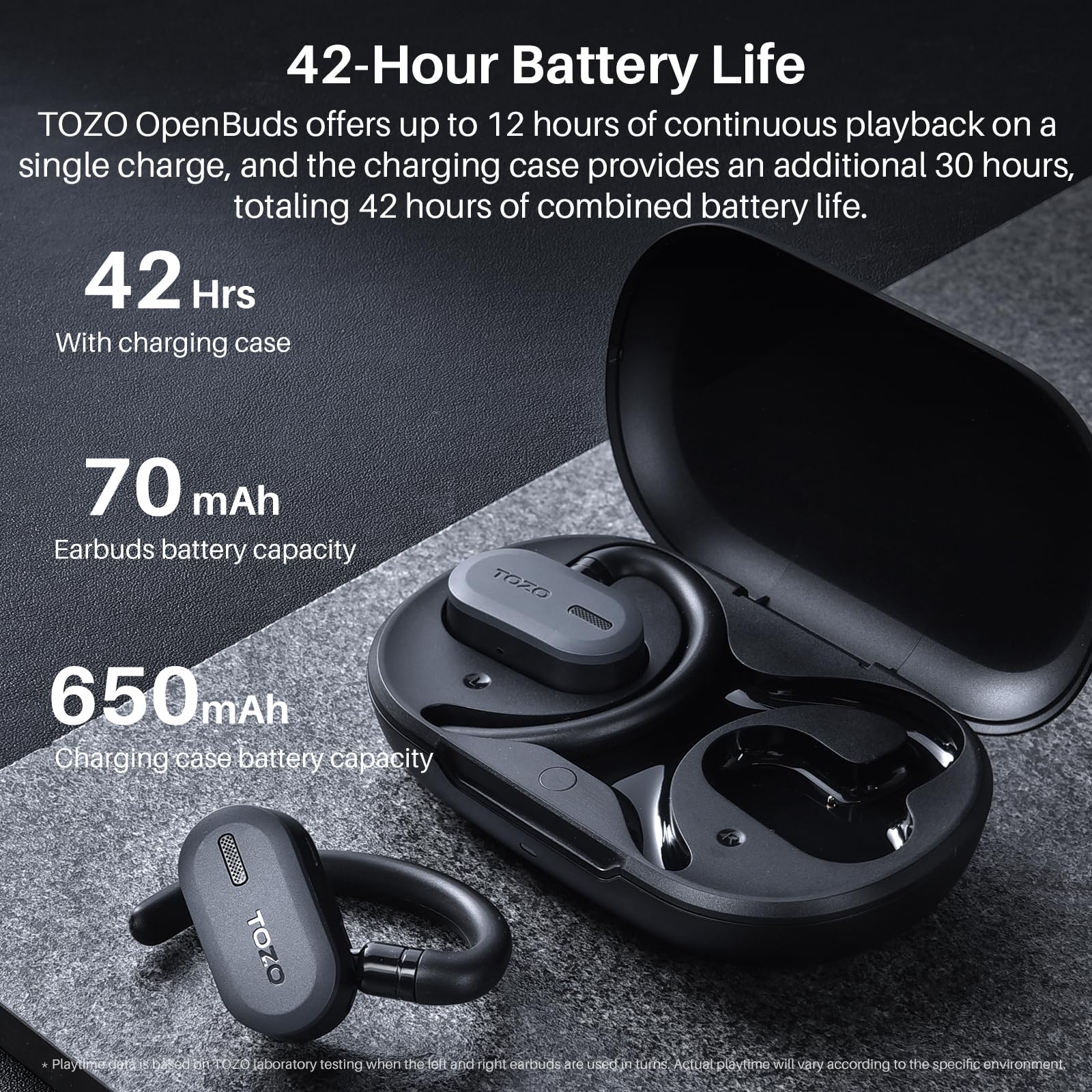 Foto 4 pulgar | Auriculares Inalámbricos Tozo Openbuds Bluetooth 5.3 Negros - Venta Internacional