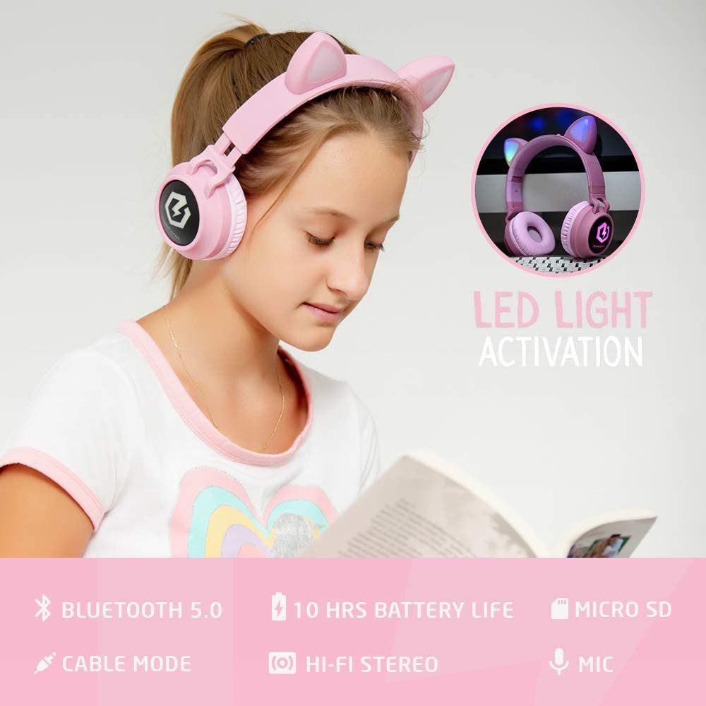 Foto 3 pulgar | Auriculares Inalámbricos Bluetooth Powerlocus Buddy Kids Led - Venta Internacional.
