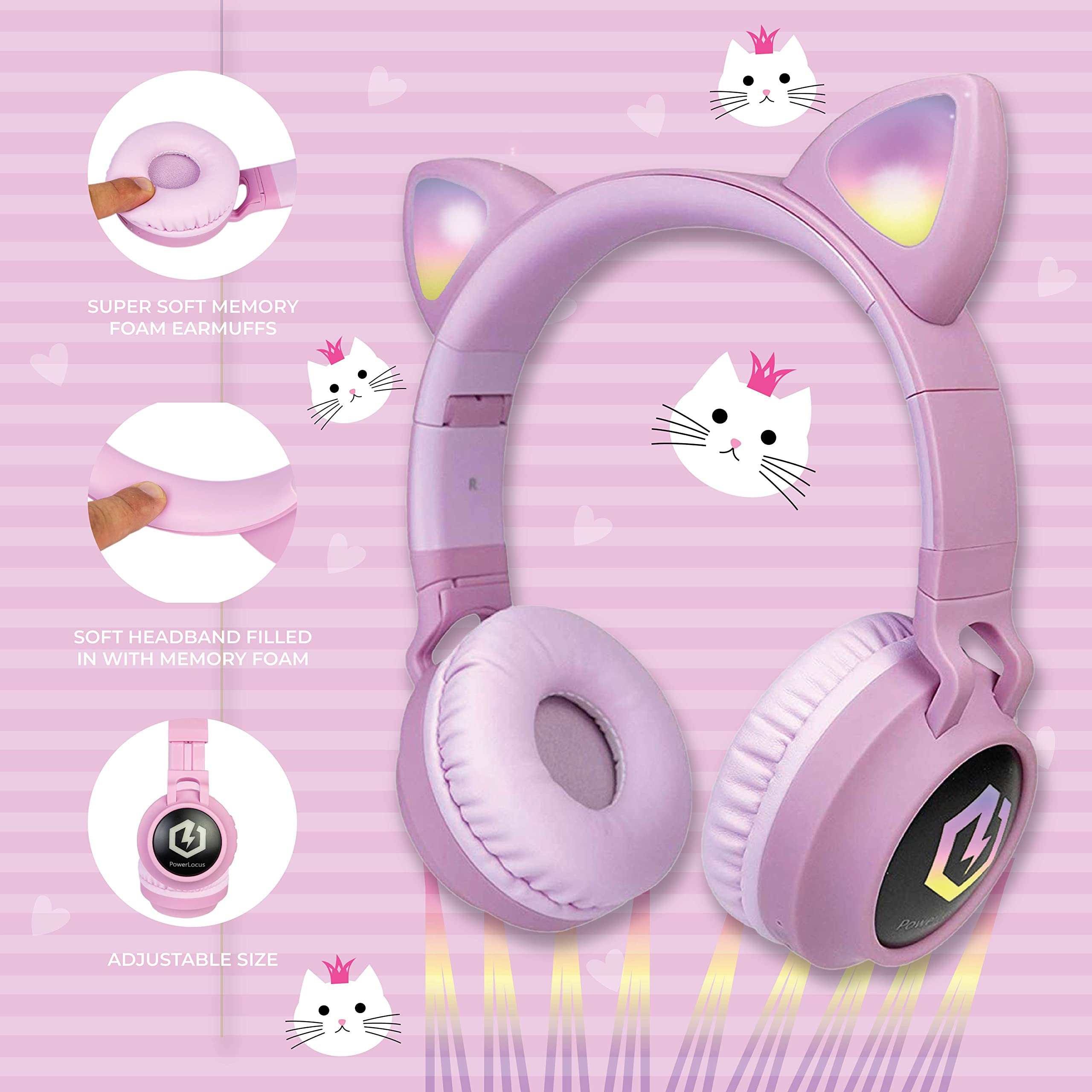 Foto 4 pulgar | Auriculares Inalámbricos Bluetooth Powerlocus Buddy Kids Led - Venta Internacional.