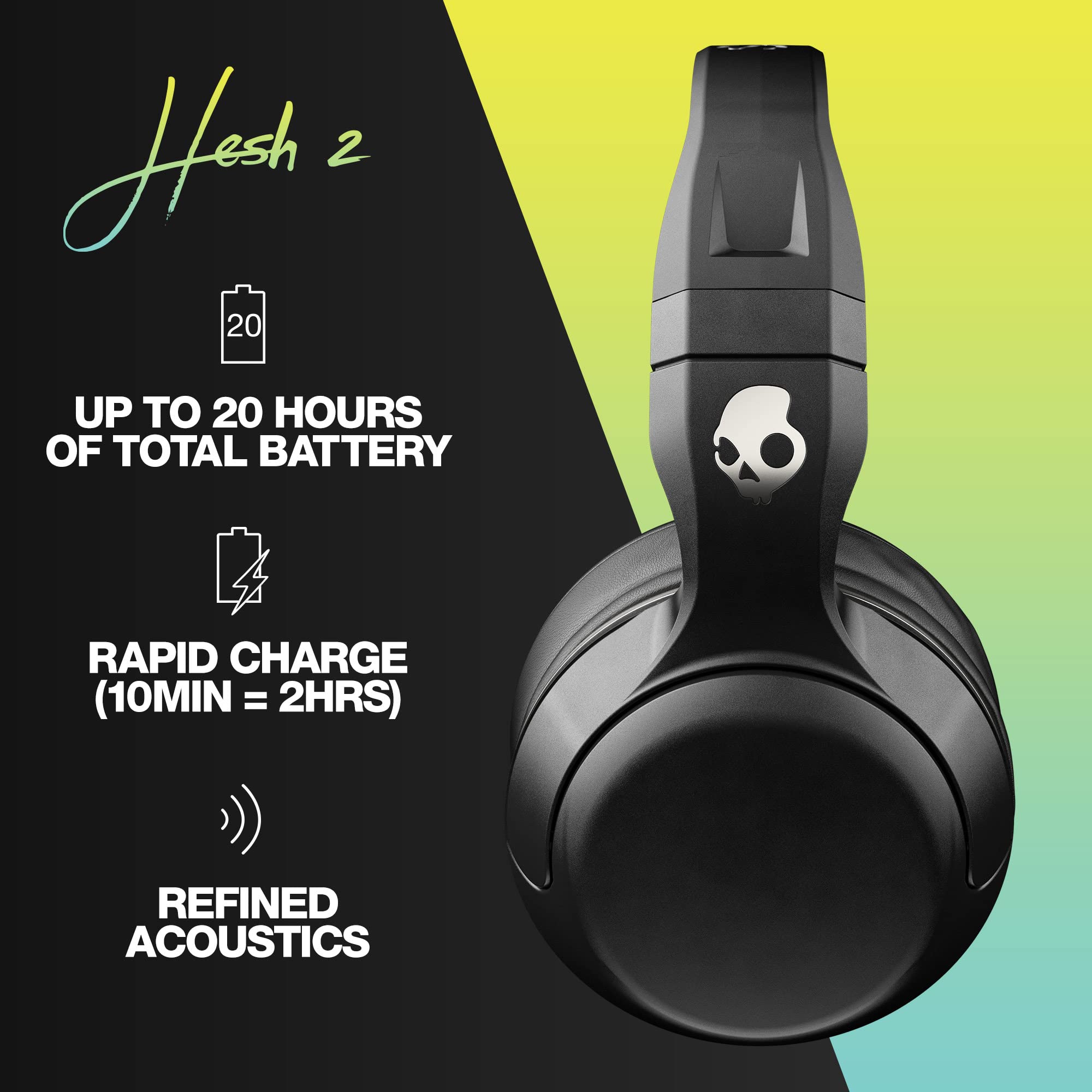 Foto 4 pulgar | Auriculares Inalámbricos Skullcandy Hesh 2 Para Colocar Sobre Las Orejas Con Micrófono, Color Negro - Venta Internac