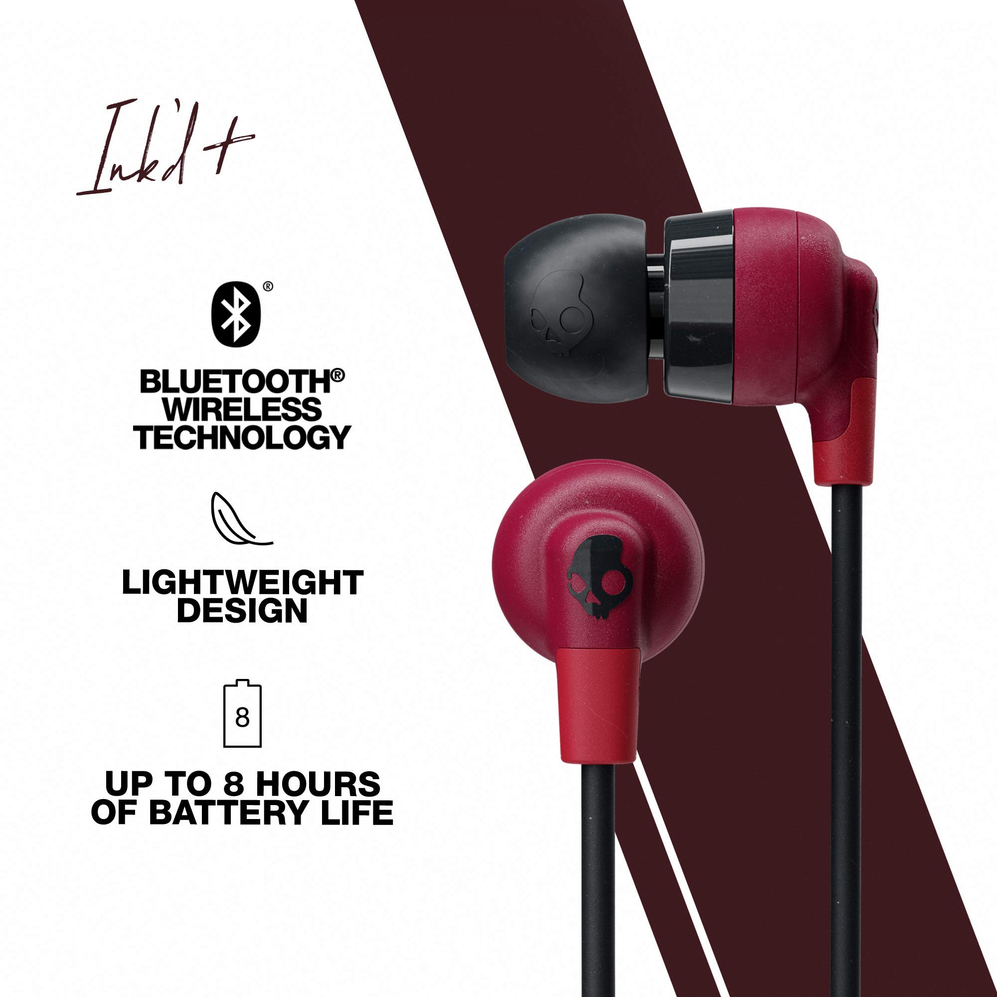 Foto 4 pulgar | Auriculares Inalámbricos Skullcandy Ink'd+ Con Batería De 8 Horas, Color Rojo - Venta Internacional.