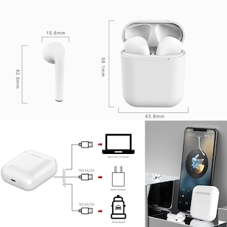 Foto 4 | Auriculares Inalámbricos Bluetooth 5.0 I12 Tws - Amarillo - Venta Internacional.