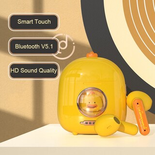 Foto 2 | Auriculares Inalámbricos Bluetooth Cartoon Tws Yellow - Venta Internacional.