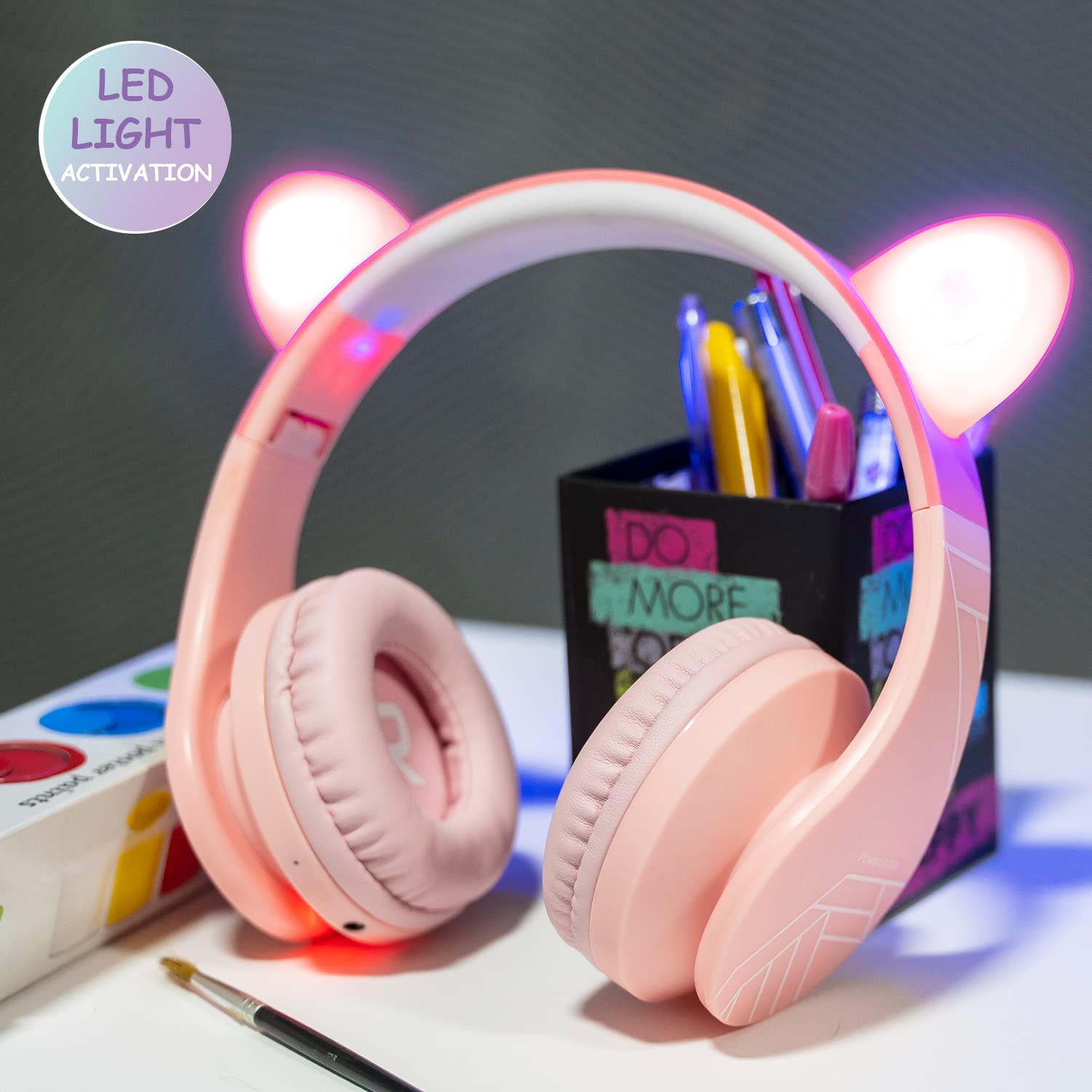 Foto 3 pulgar | Audífonos Inalámbricos Powerlocus Rosas con Bluetooth-Venta Internacional