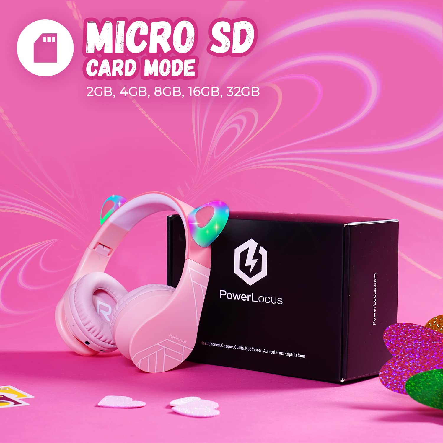 Foto 8 pulgar | Audífonos Inalámbricos Powerlocus Rosas con Bluetooth-Venta Internacional