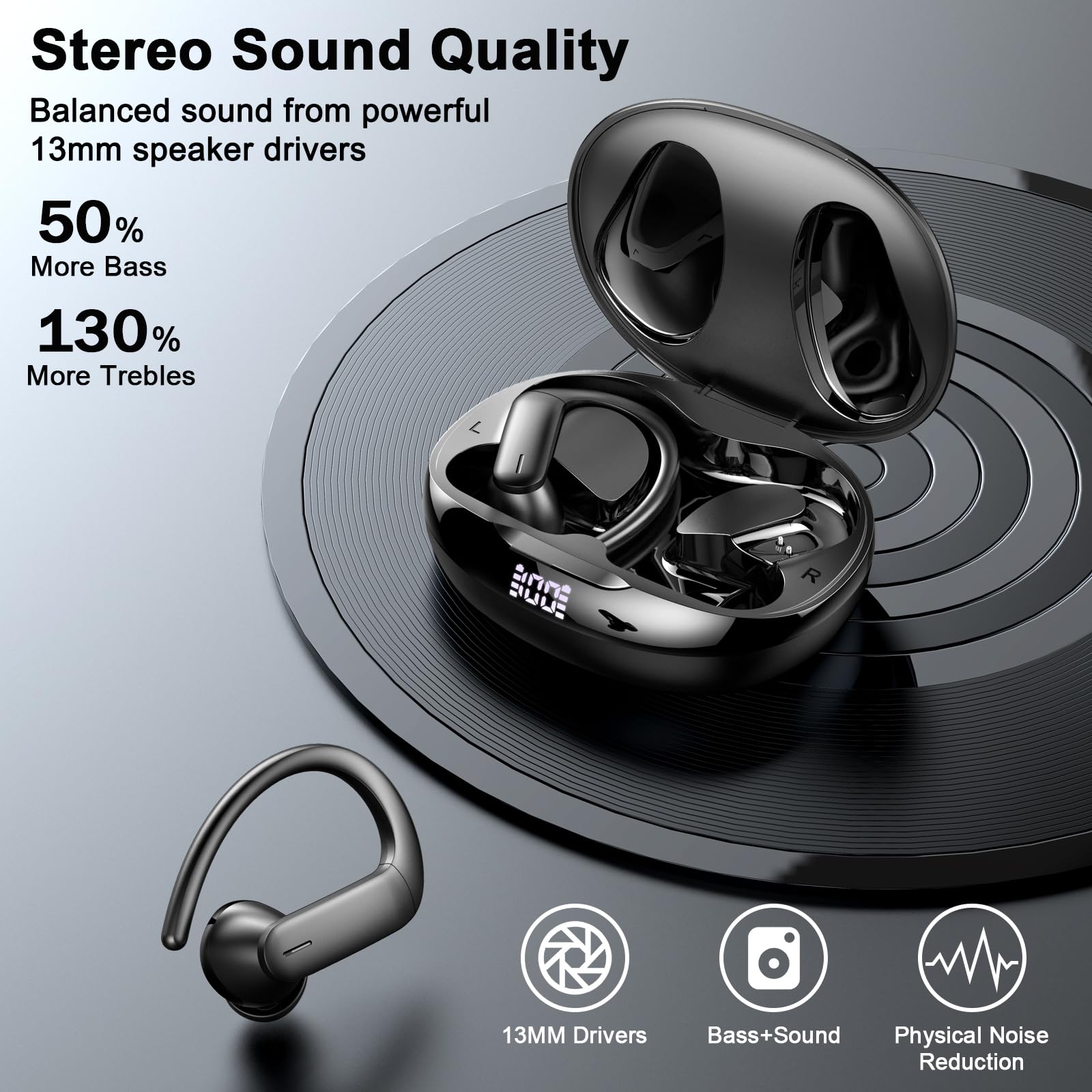 Foto 4 pulgar | Auriculares Inalámbricos Yobola T3 Bluetooth 5.3 40 Horas De Reproducción Ipx7 - Venta Internacional.