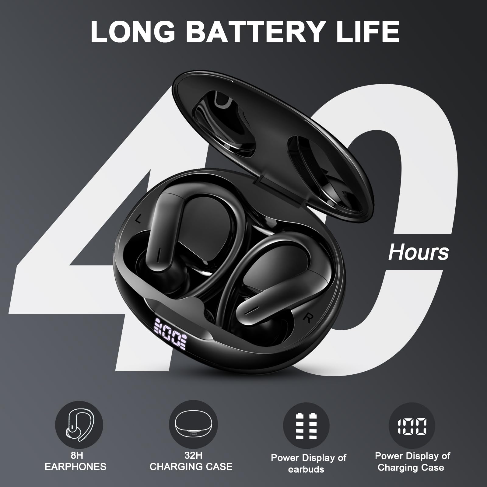 Foto 6 pulgar | Auriculares Inalámbricos Yobola T3 Bluetooth 5.3 40 Horas De Reproducción Ipx7 - Venta Internacional.